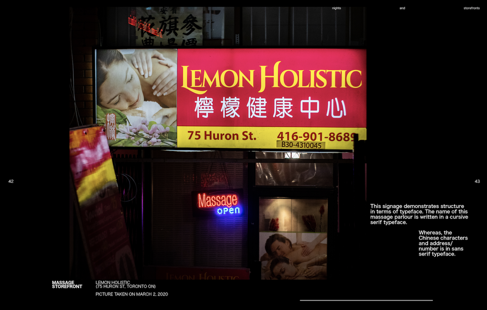 Nights and Storefronts - Environmental Typography