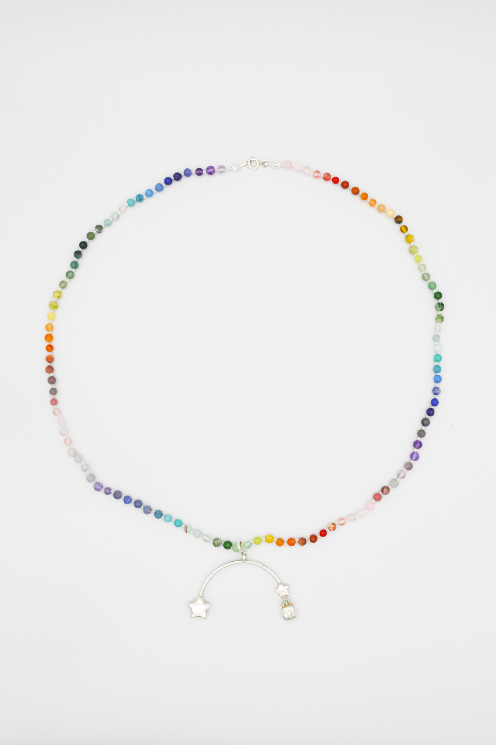 Grand Rainbow Bridge and The Petite Cat Knotted Bead Necklace