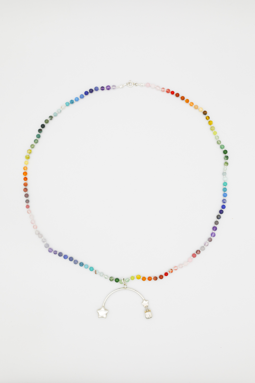 Grand Rainbow Bridge and The Petite Cat Knotted Bead Necklace