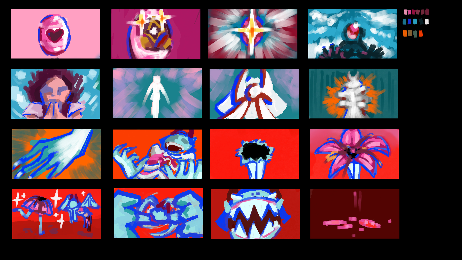 Thesis Style Frames + Colour Script