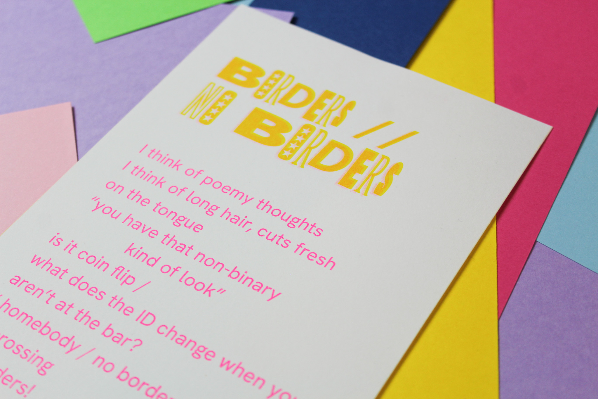 BORDERS // NO BORDERS