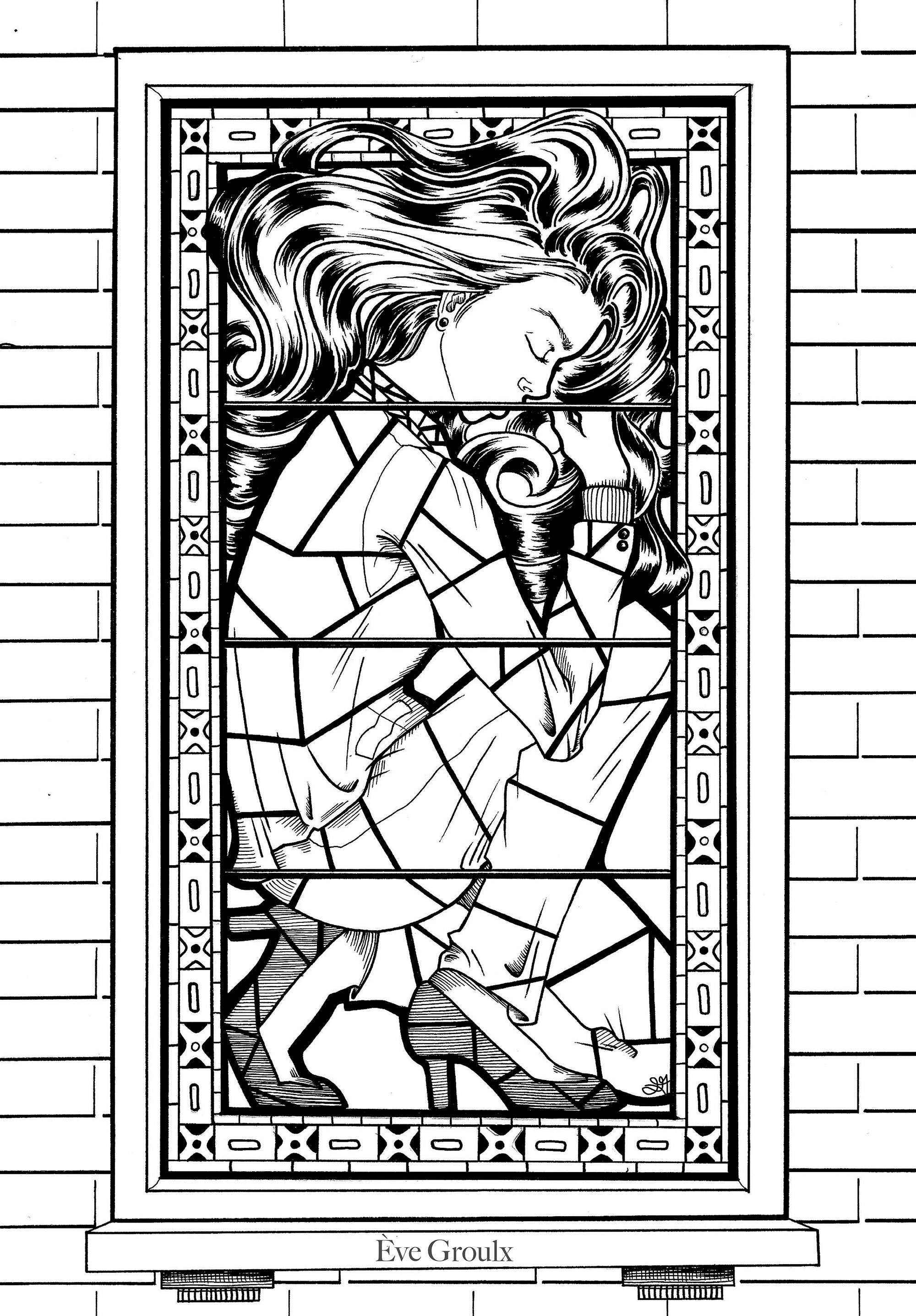 Stained-Glass Woman