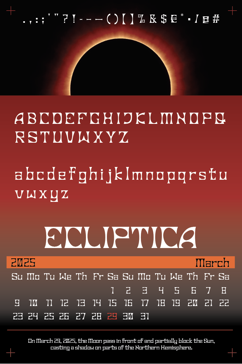 Ecliptica - typeface design