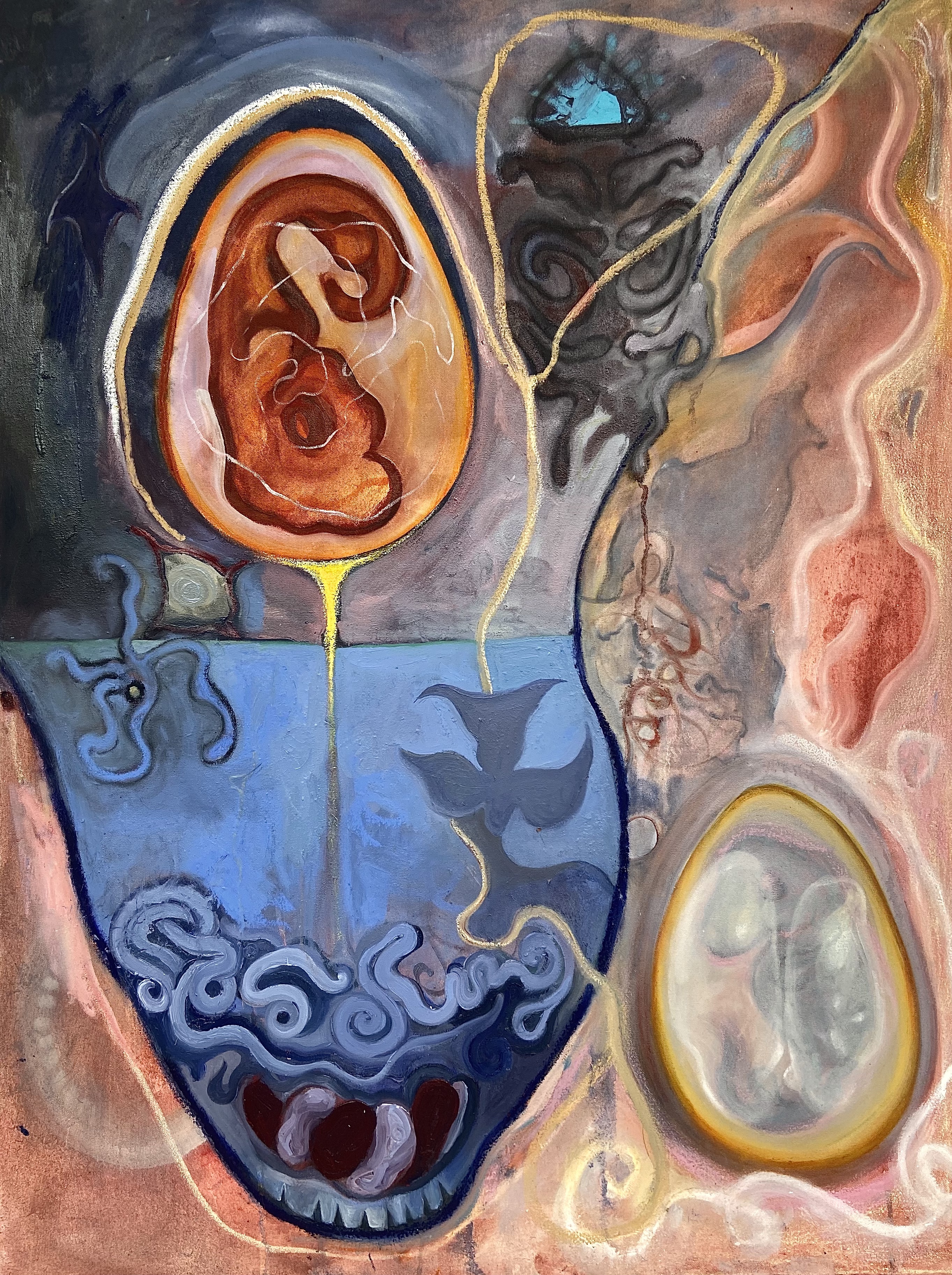Bathtub portal embryo painting