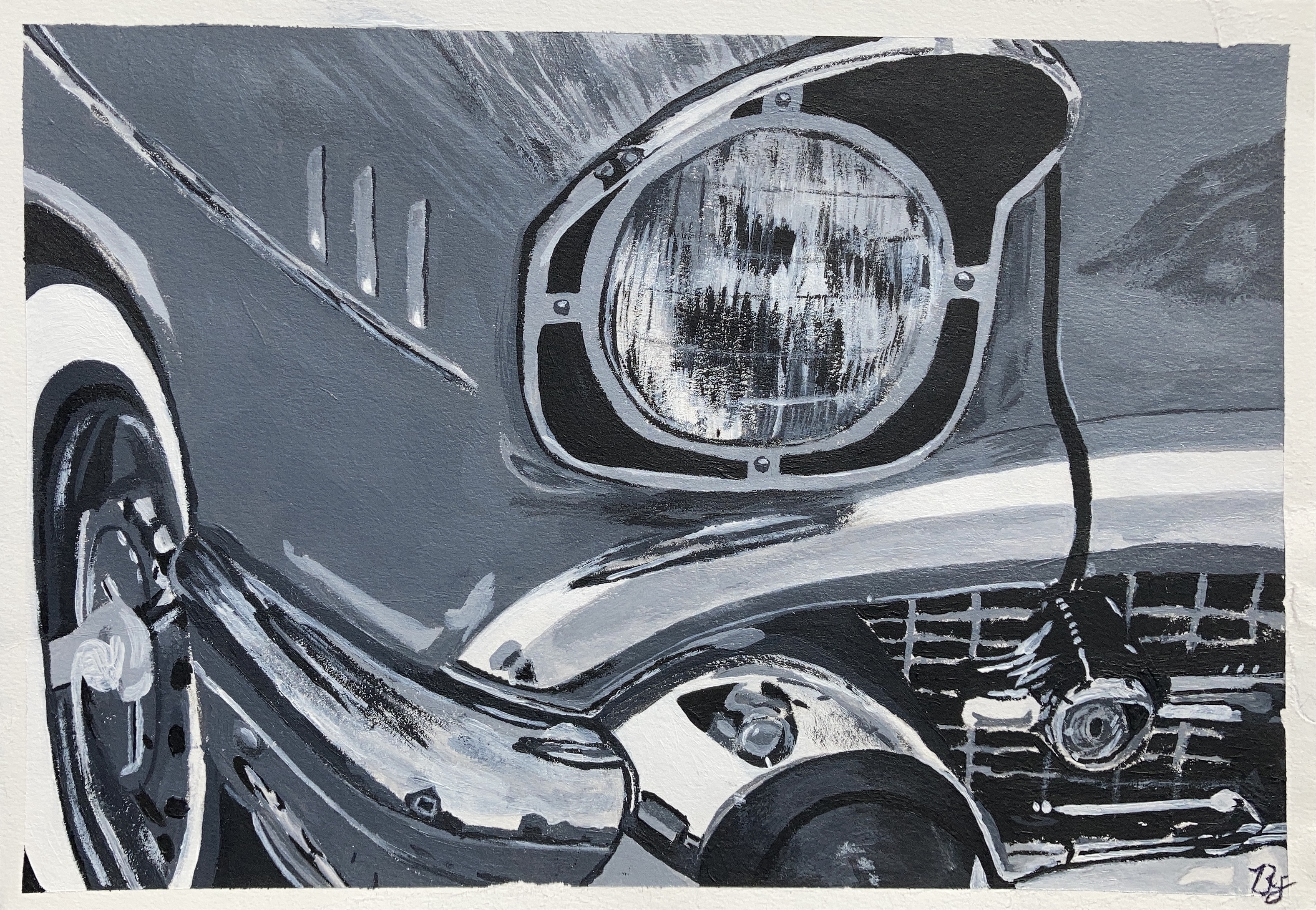 1957 Chevrolet Bel-Air" Close Up