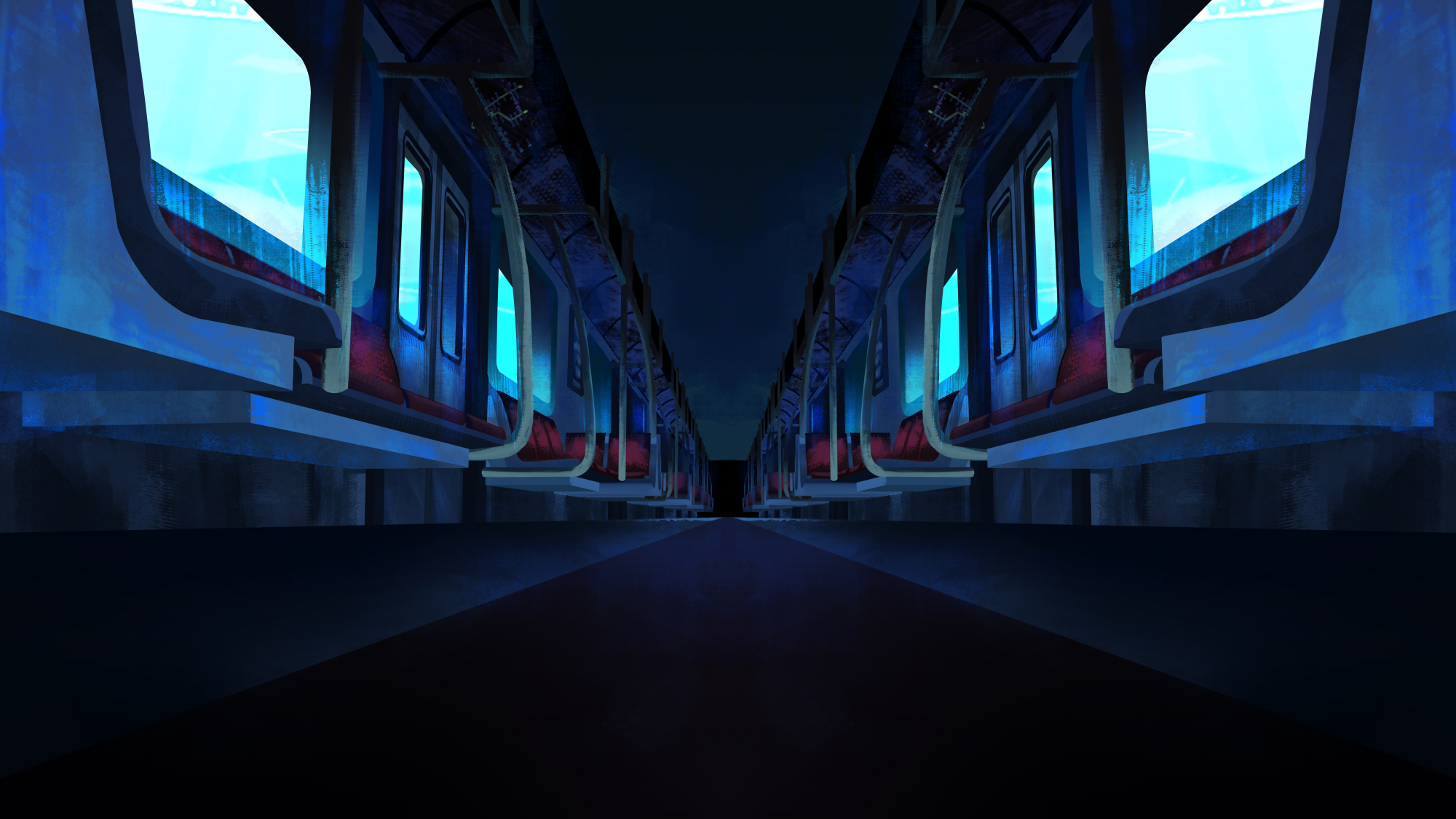 Don't Sleep On The Subway Background Paint overs