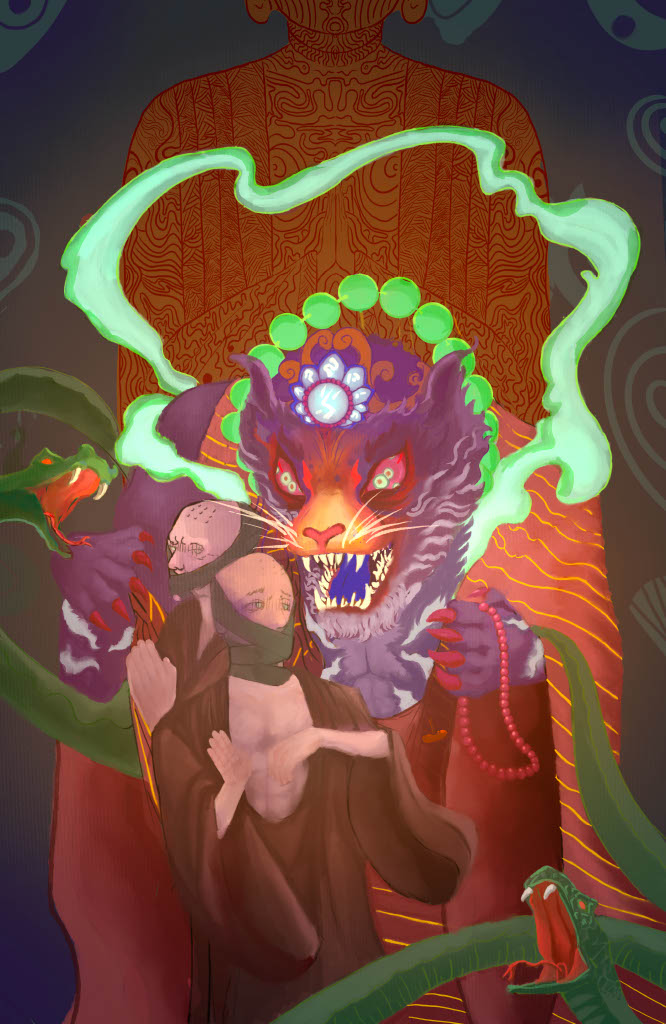 The Doom  The Age of the Final Dharma, the last stage in Buddhist reincarnation theory. Similar to the Apocalypse in the Bible, the world is destined for destruction in this phase. Demons will replace the Buddha, bringing chaos to humanity until a new Buddha emerges to save the world.