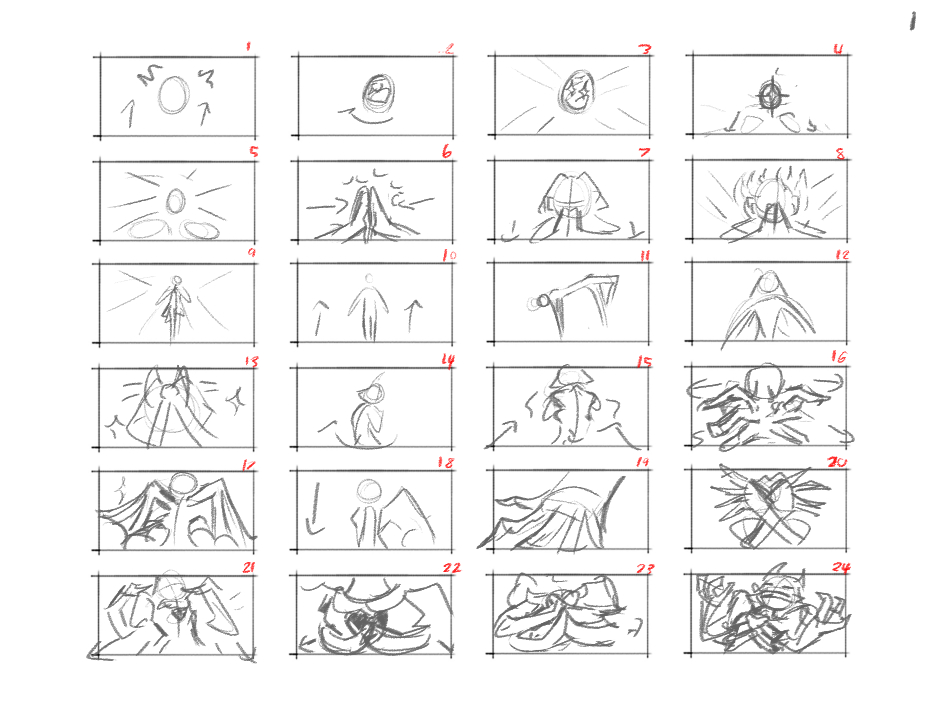 Thesis Pre-Production Sketches and Thumbnails