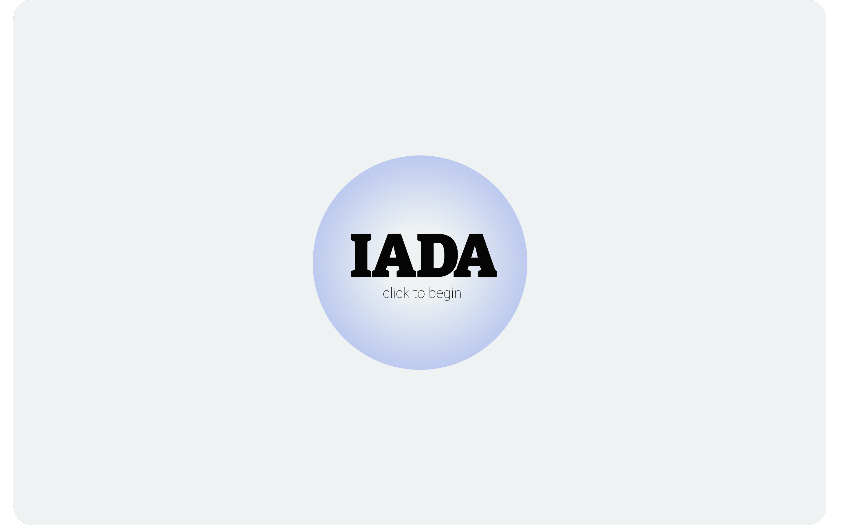 IADA introductory screen