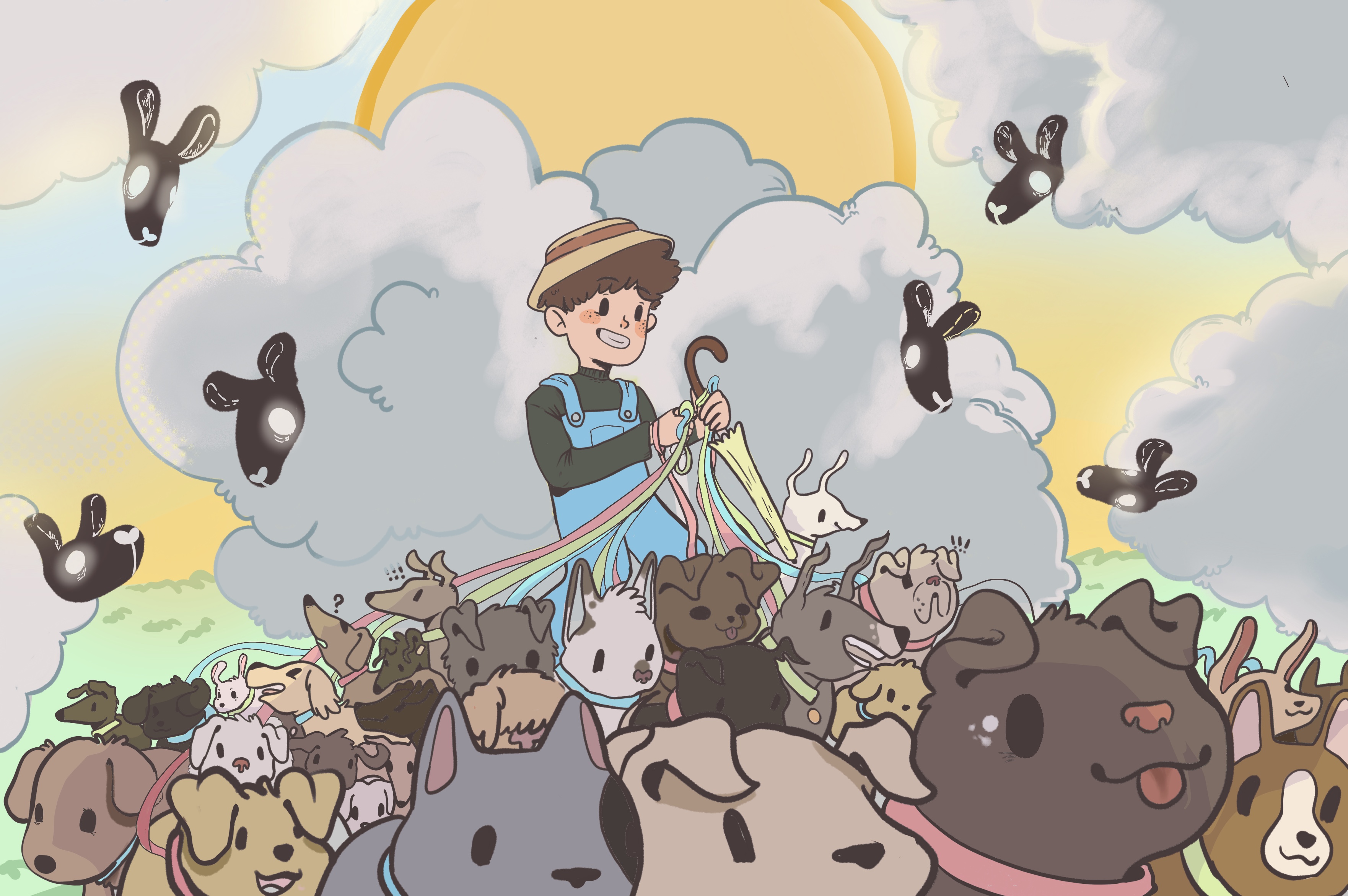 The Sheep herder, The dog walker