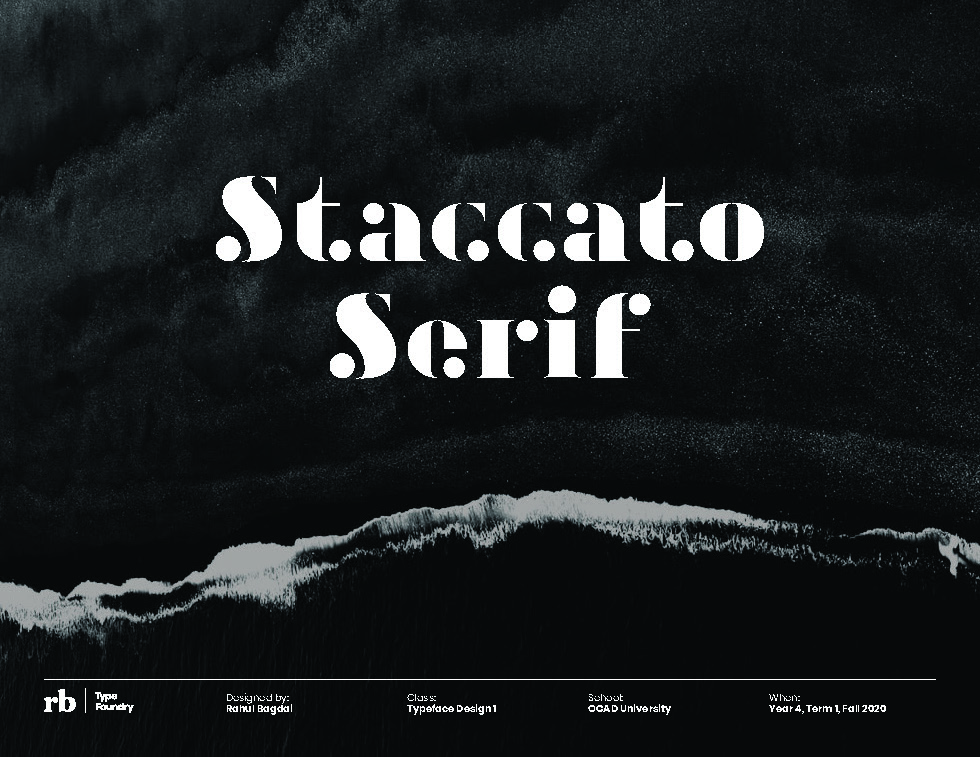 Staccato Typeface