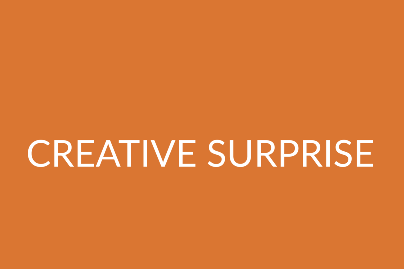 Creative Surprise