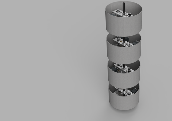 Rendering of Orrery w/ Motor Coverings
