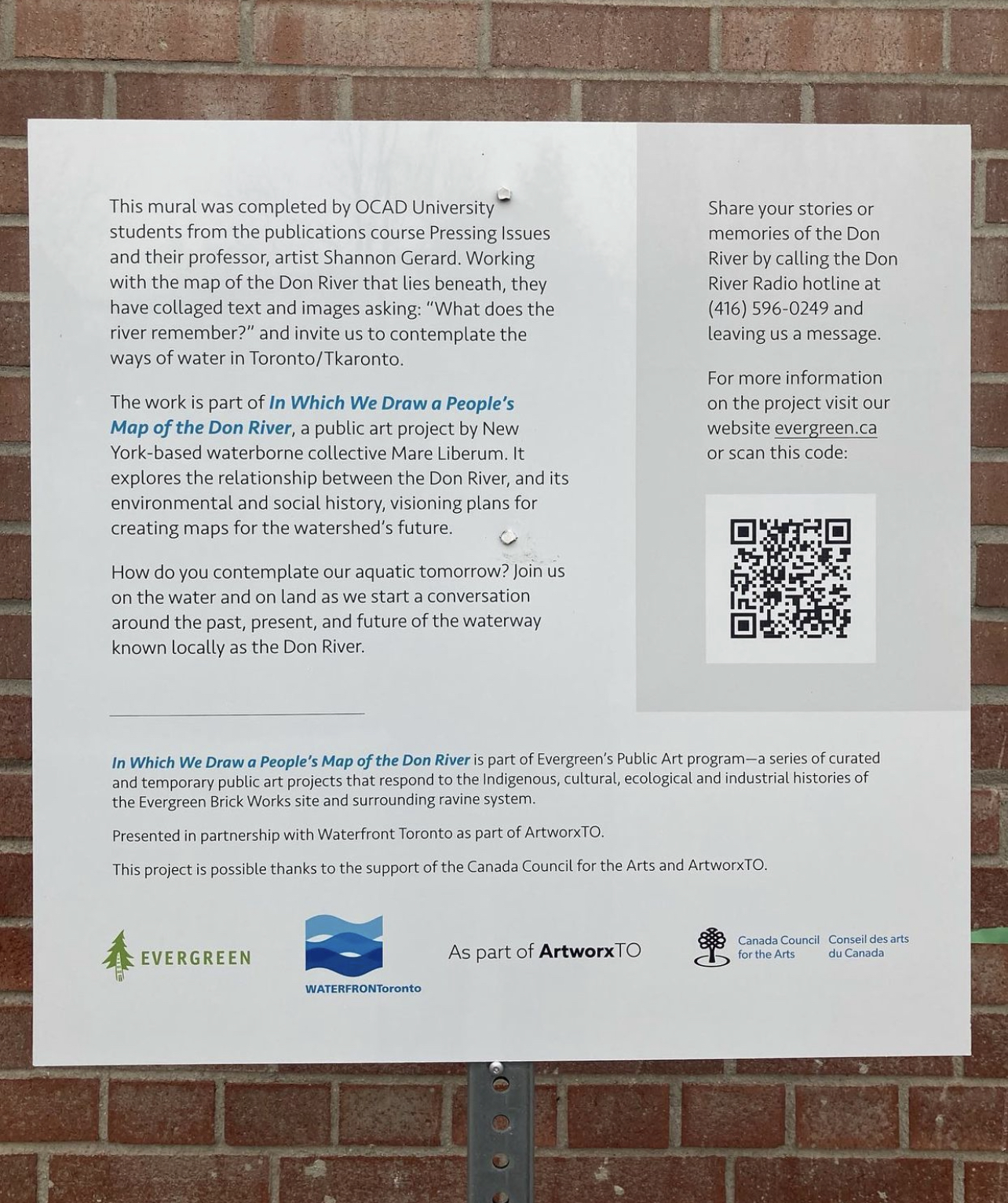 Humber and Don River Valley, EWB; Artist Residency