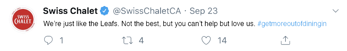 Swiss Chalet: Get more out of dining in