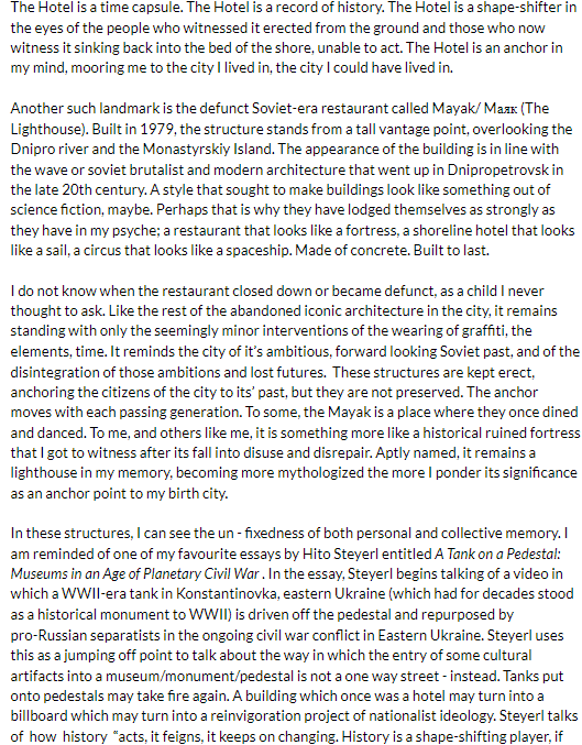 ReBUILDING THE MEMORY SPACE