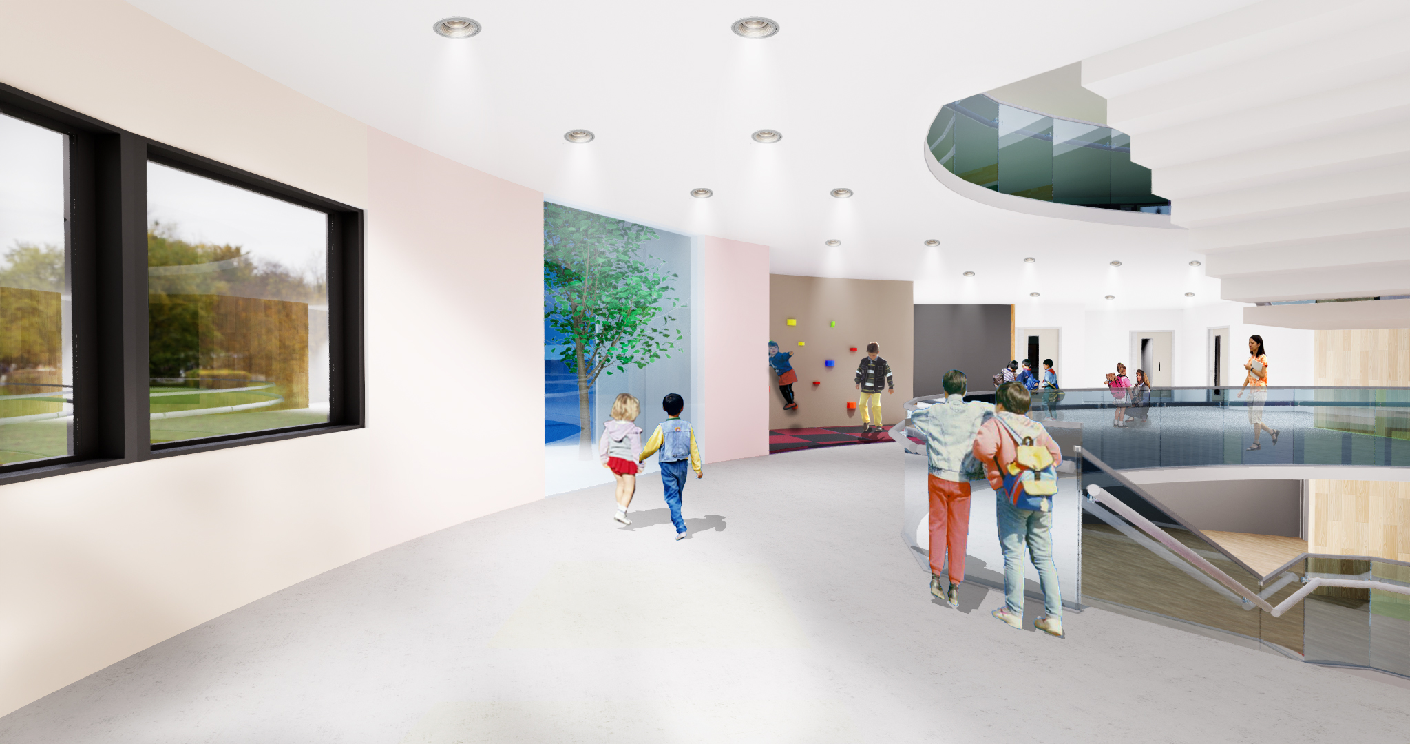 Montessori School - Second Floor Hallway 1