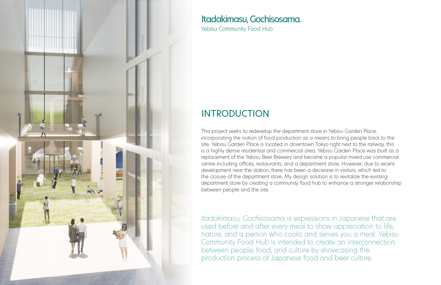 "Itadakimasu, Gochisosama." Yebisu Community Food Hub