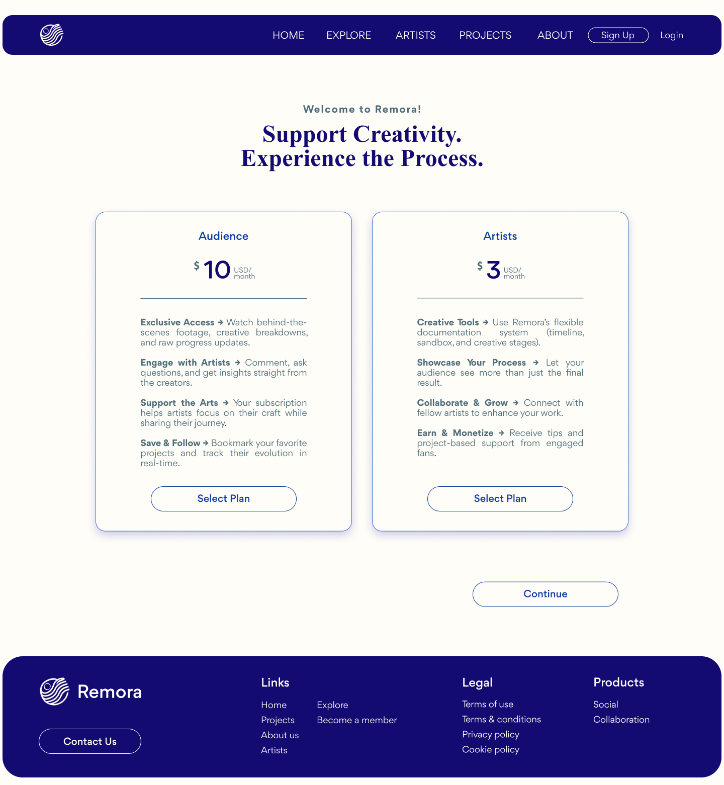 Subscription & Monetization Page