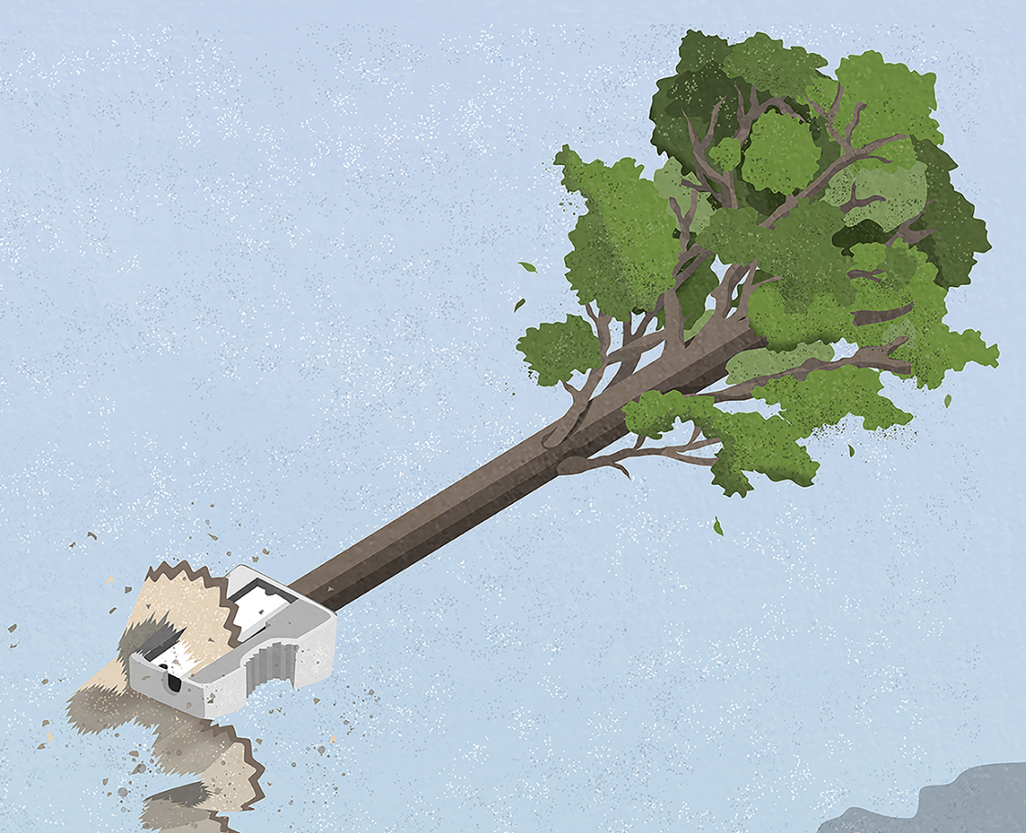 Pencil Sharpener As Urbanization