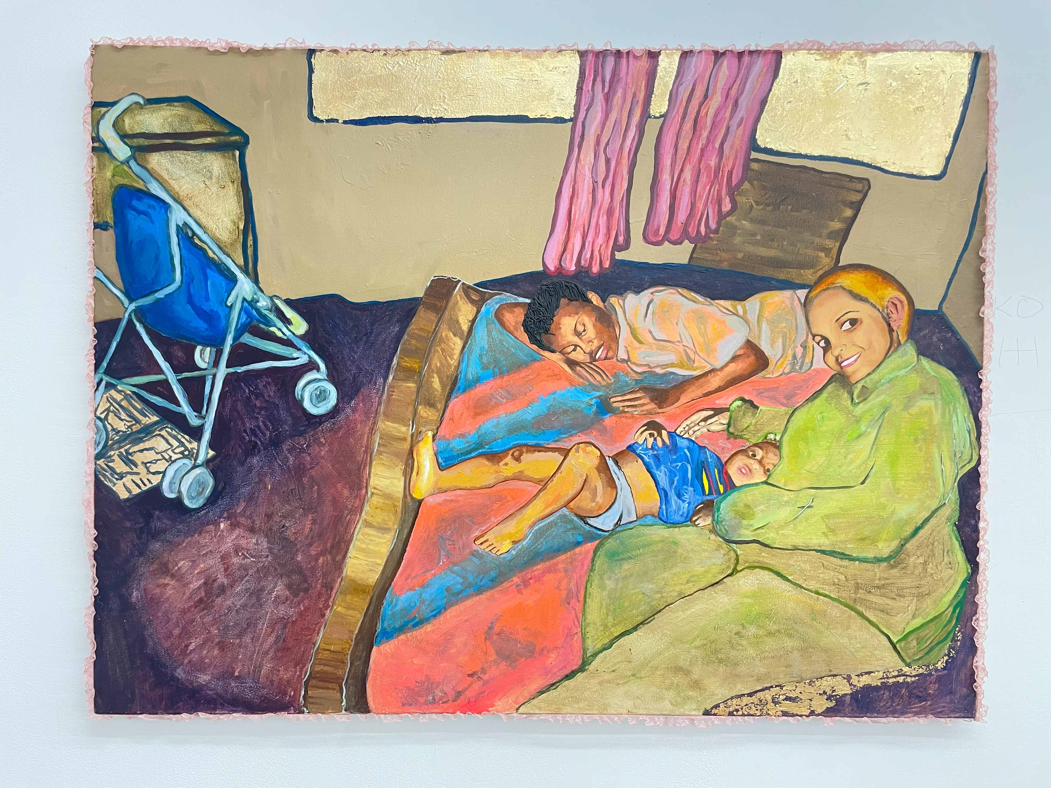 Samia in Alexandria. 2024. Oil on canvas 48” x 26”