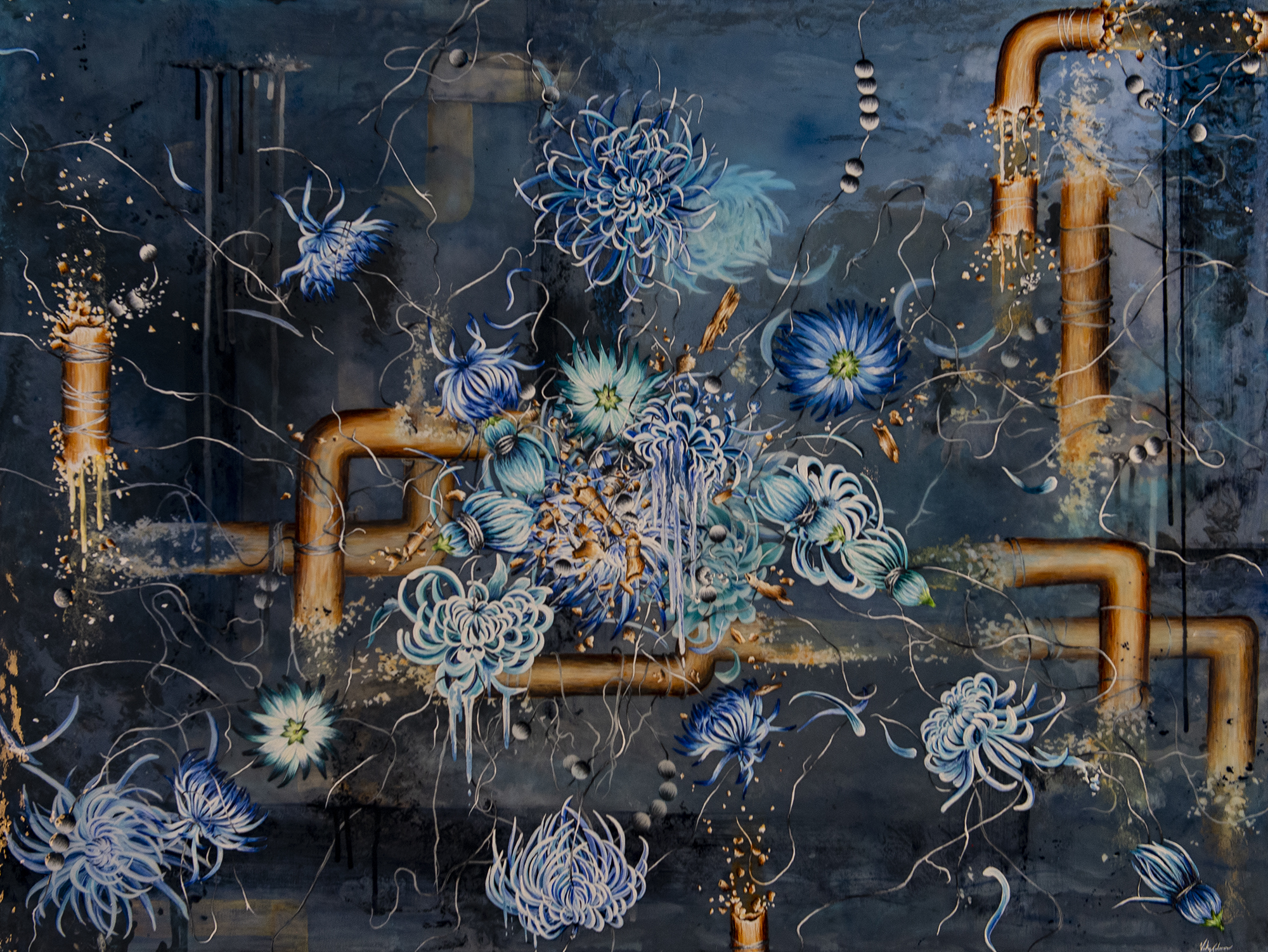 Acrylic and Mixed Media on Canvas Paintings