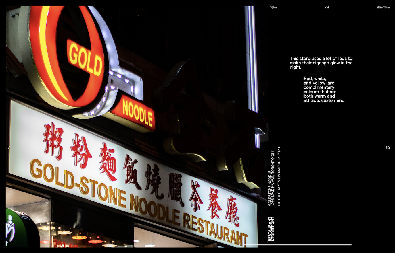 Nights and Storefronts - Environmental Typography