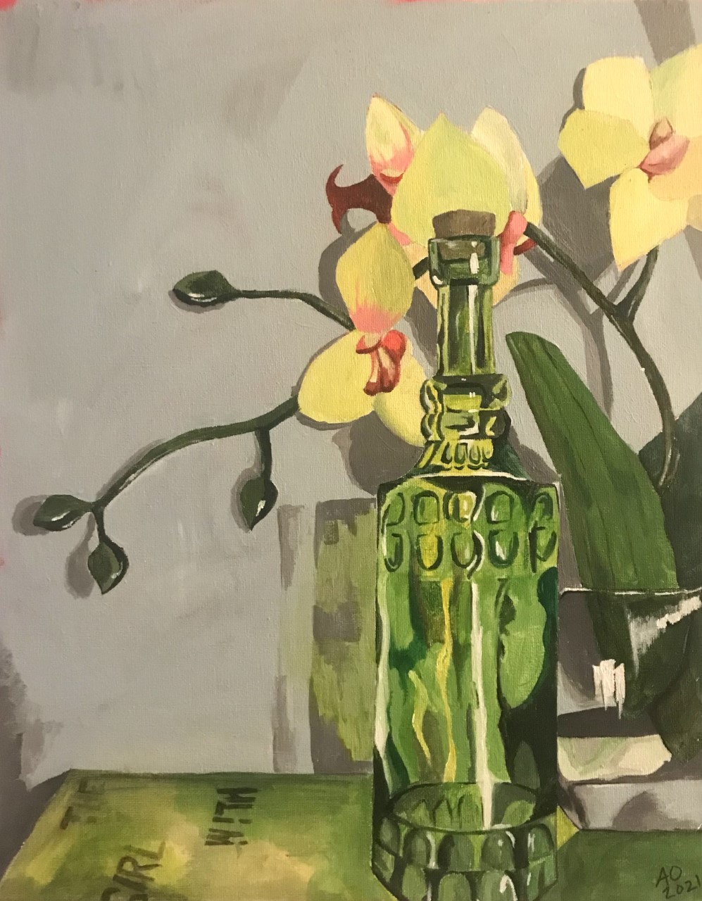 Bottle and Flowers