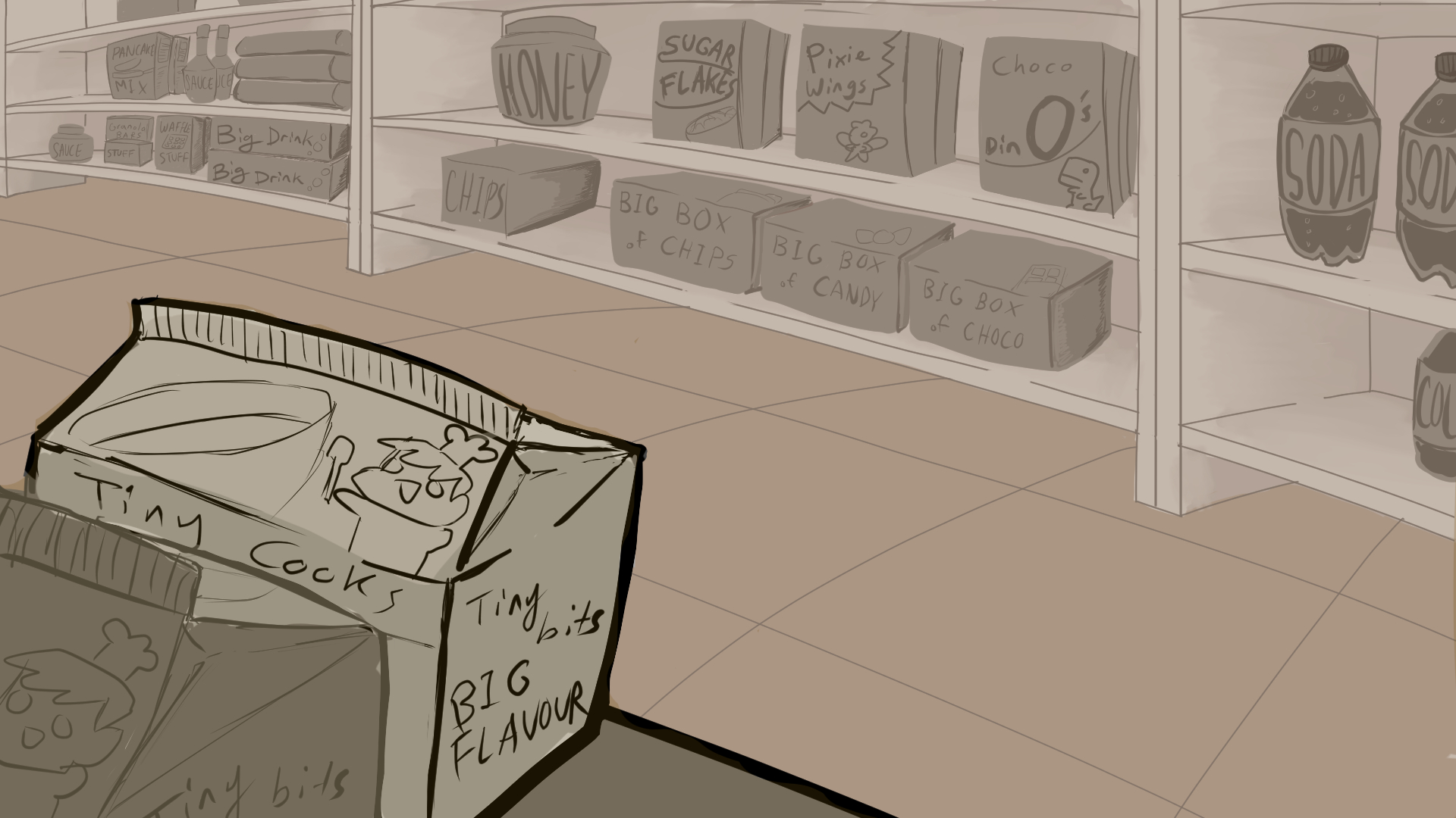 Supermarket Aisle Past