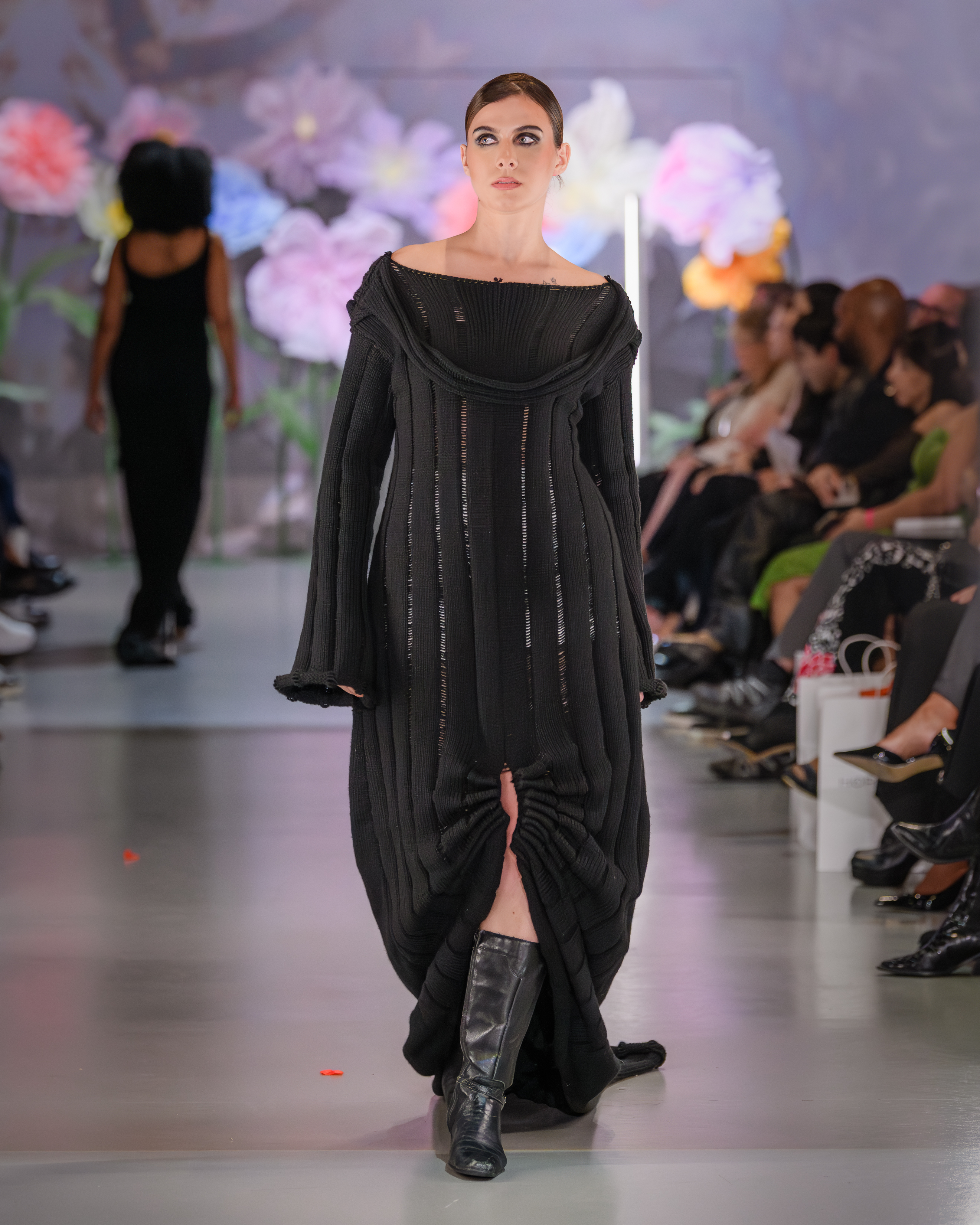 Black Low-Rehung Train Dress