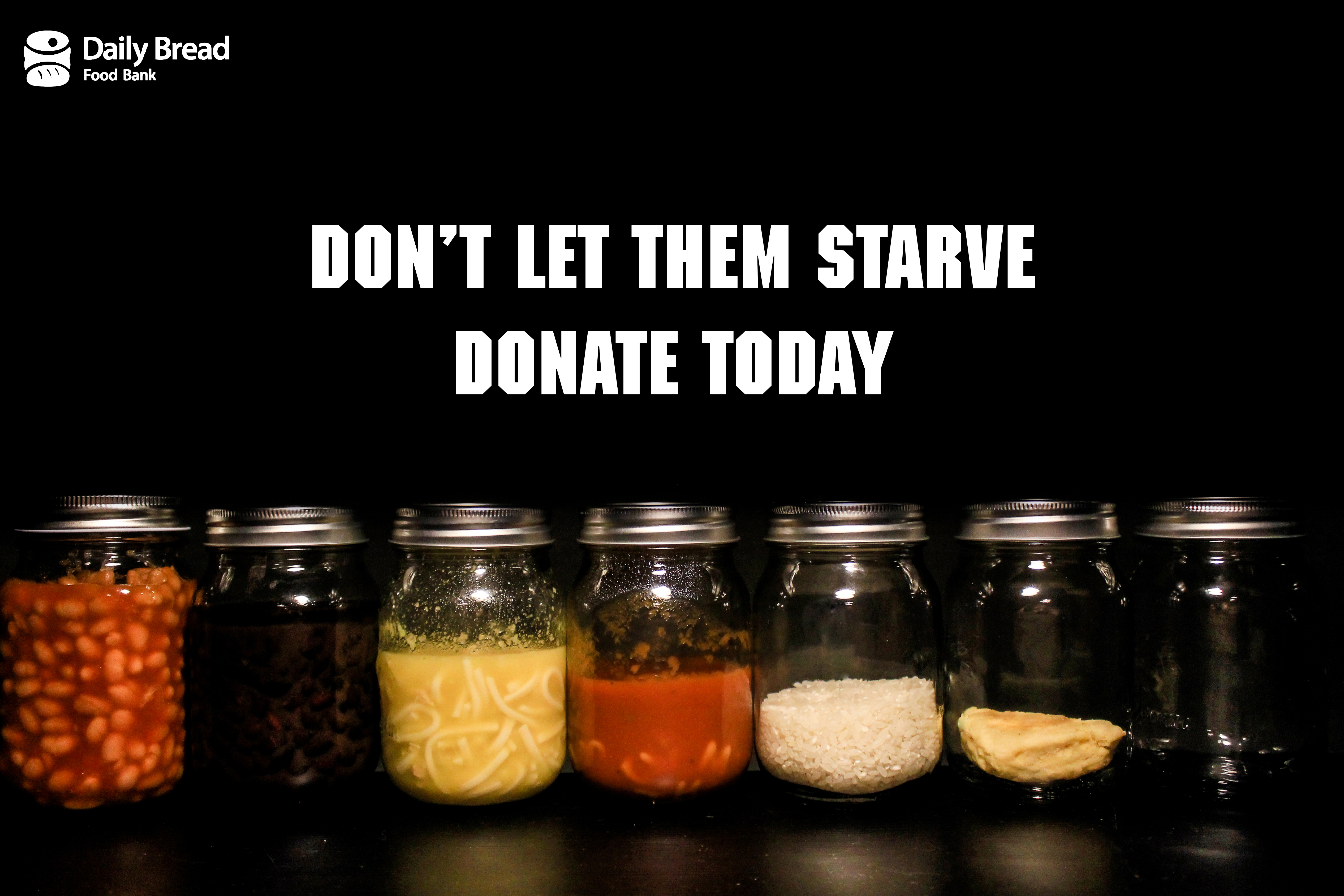 "Don't let them starve, Donate today."