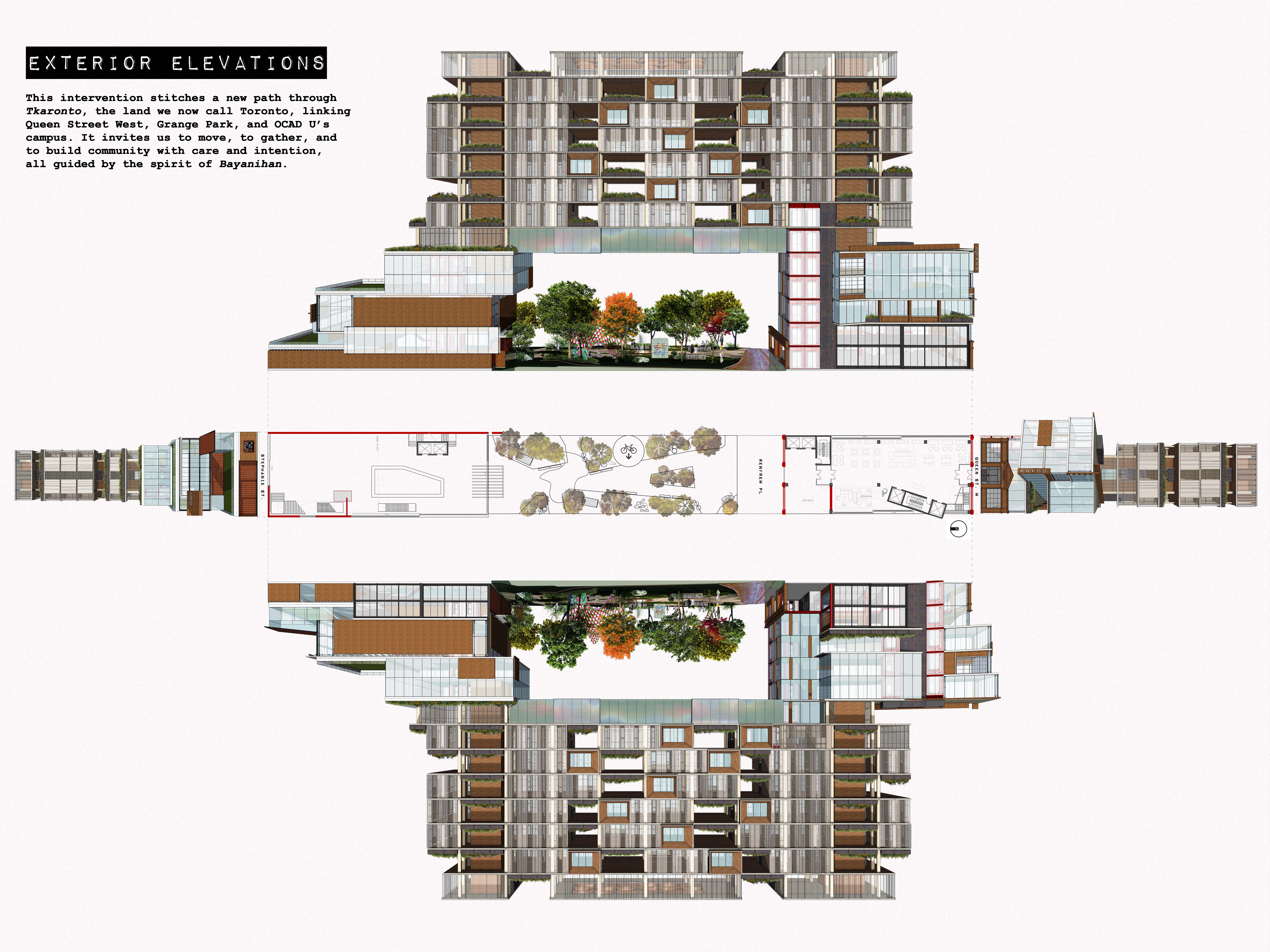 Ground Floor Plan & Exterior Elevations