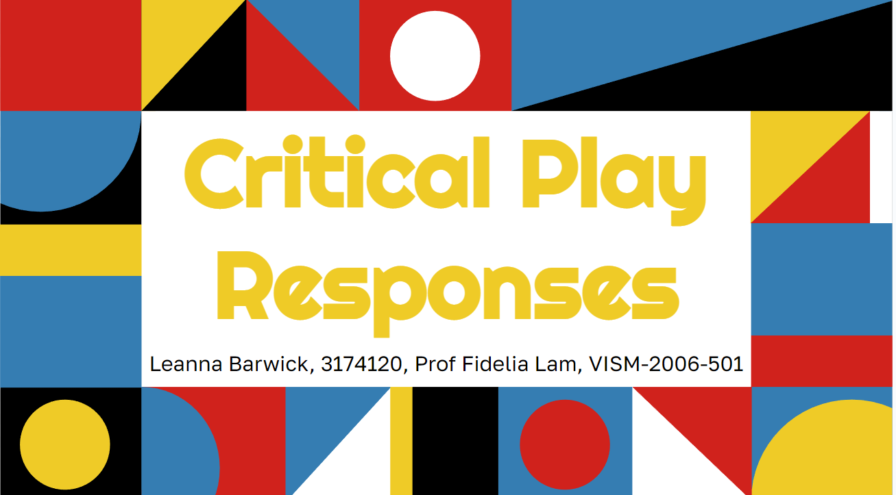 critical play course reflections