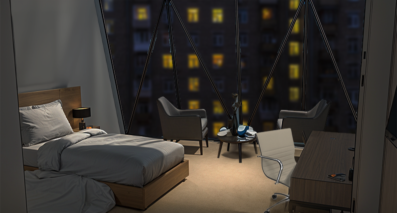 Hotel Room Render