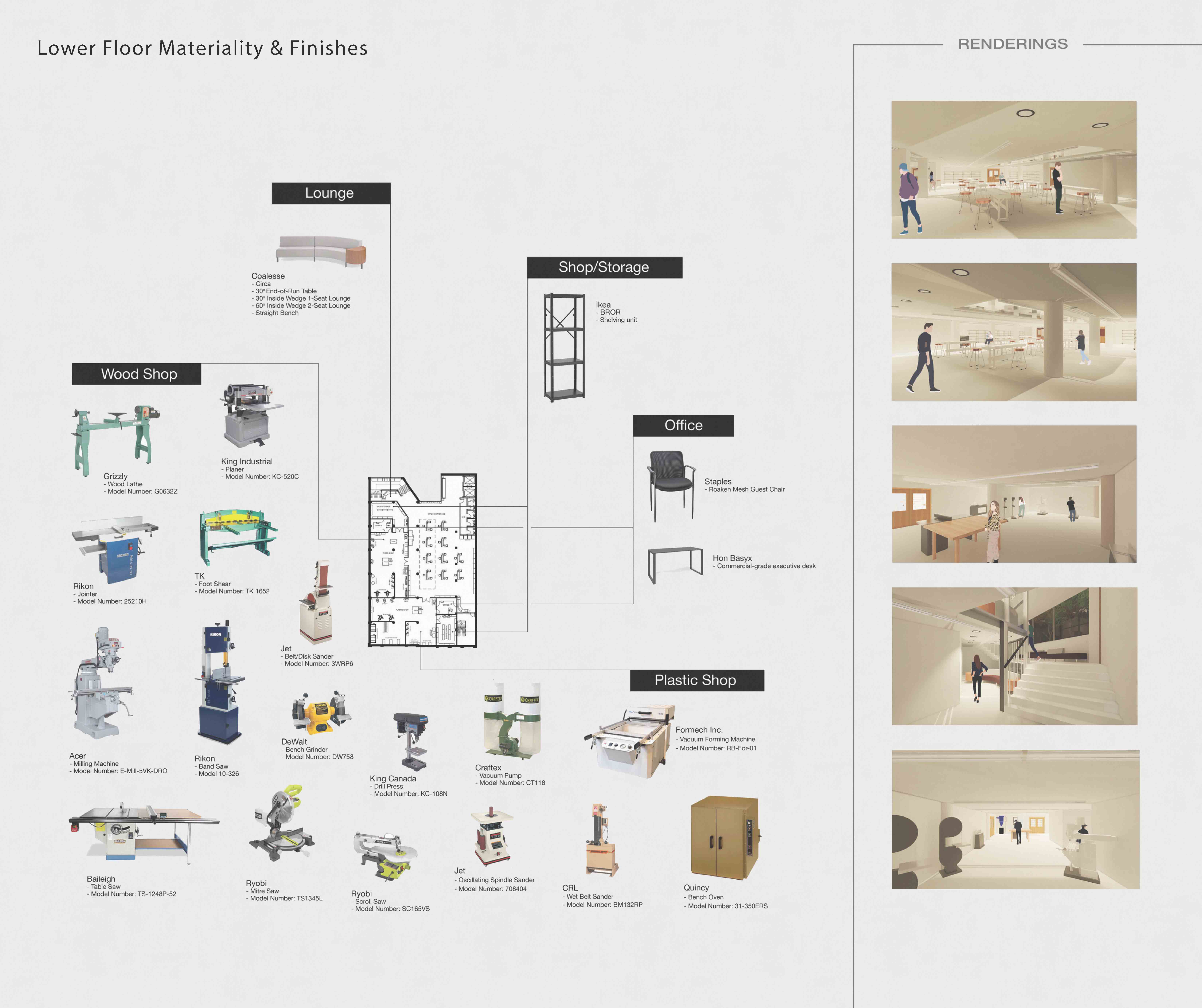 Lower Floor Materiality & Finishes