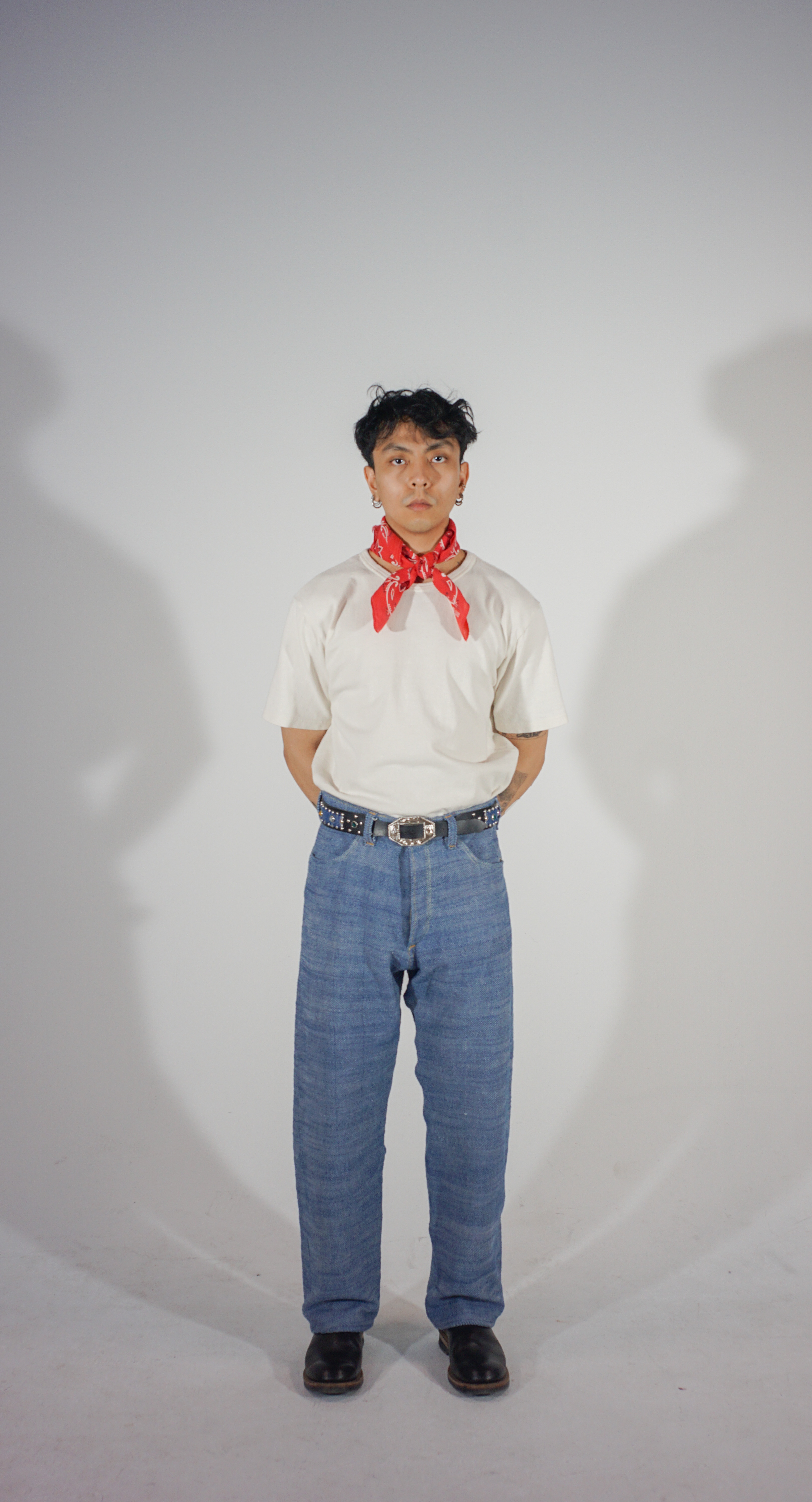 Hand woven star jeans