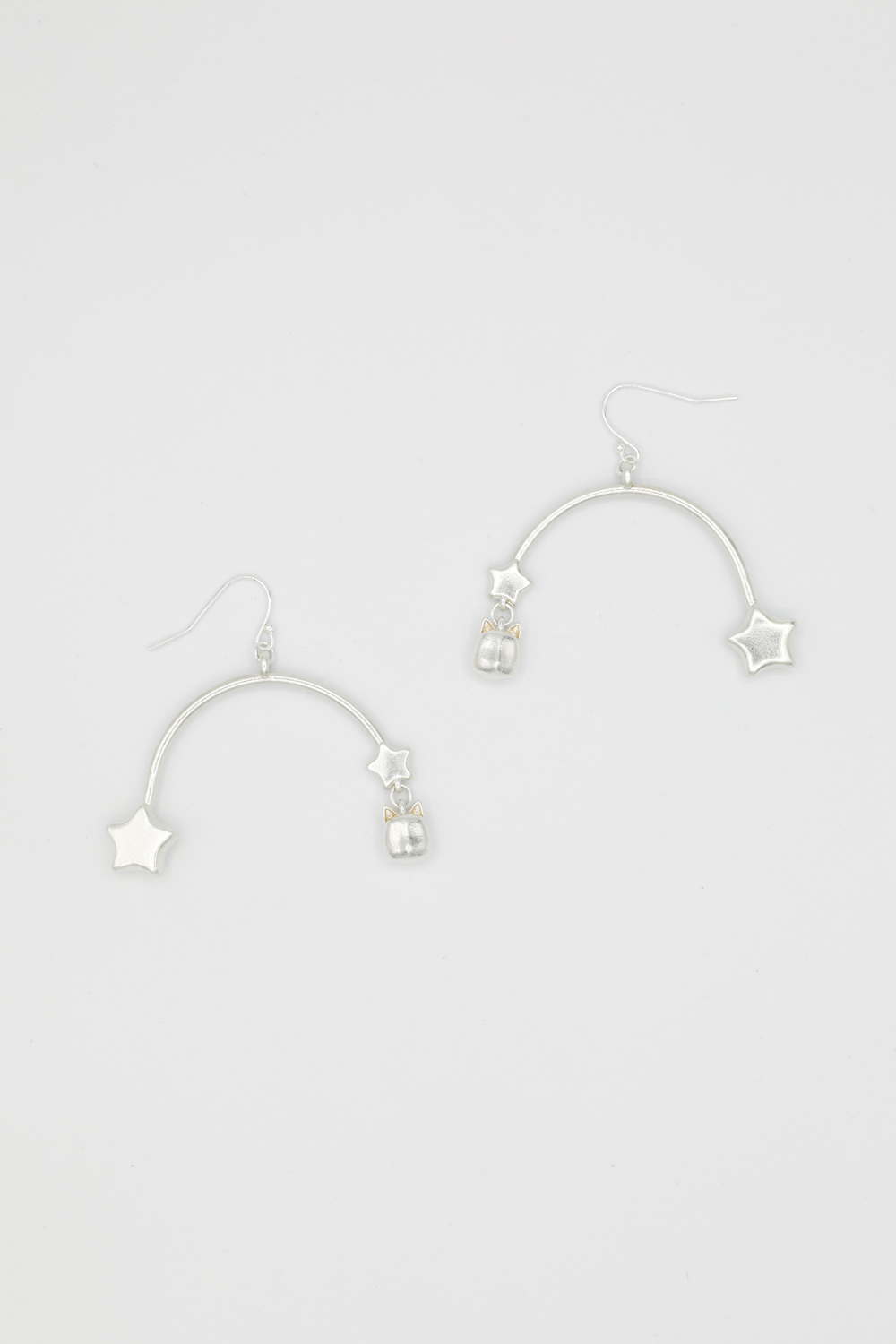 Grand Rainbow Bridge and The Petite Cat French Hook Earrings