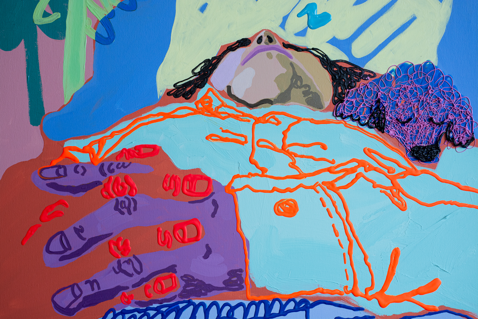 Sleeping on my couch with Coco in silence