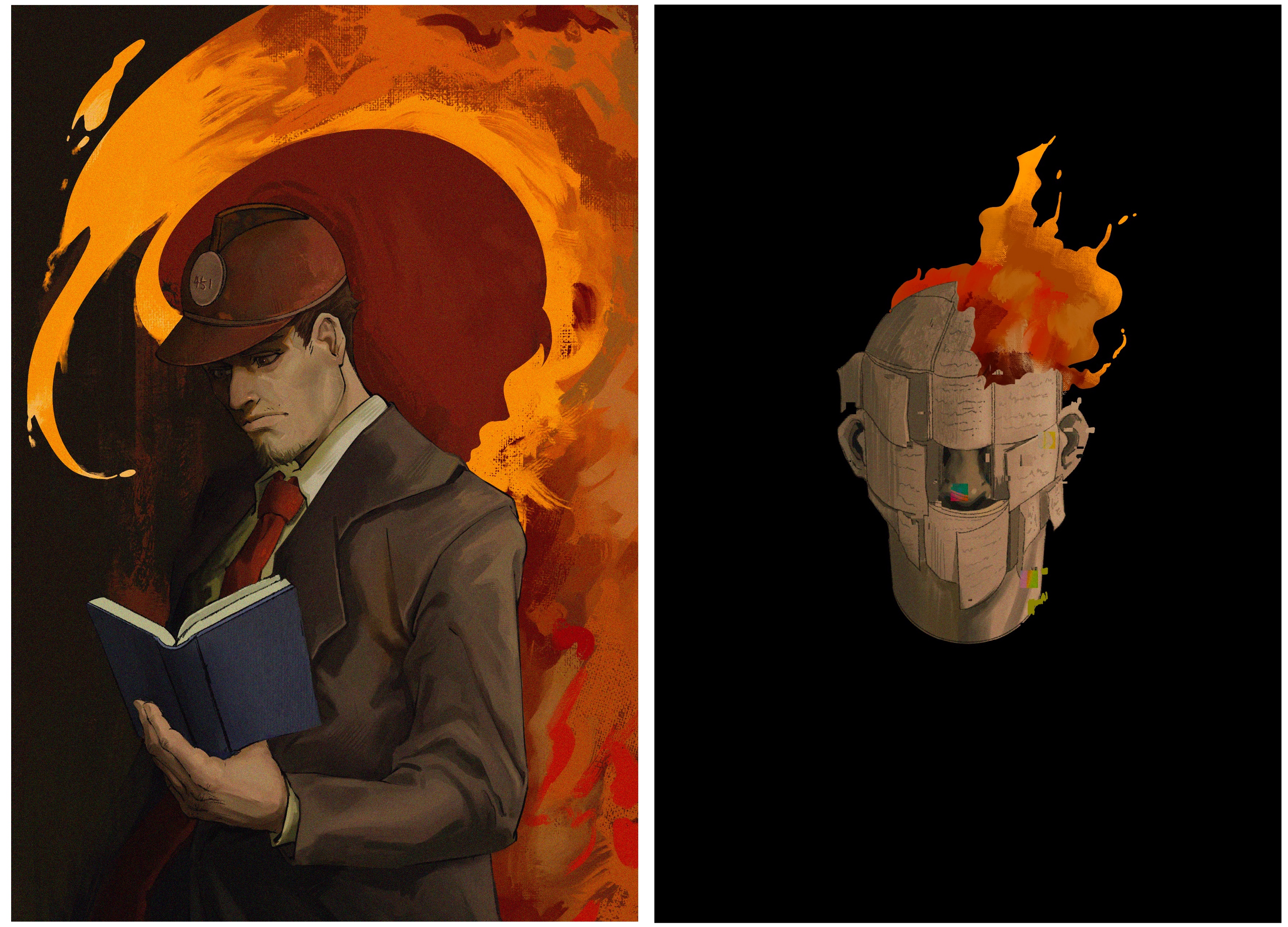 Fahrenheit 451 cover and spot