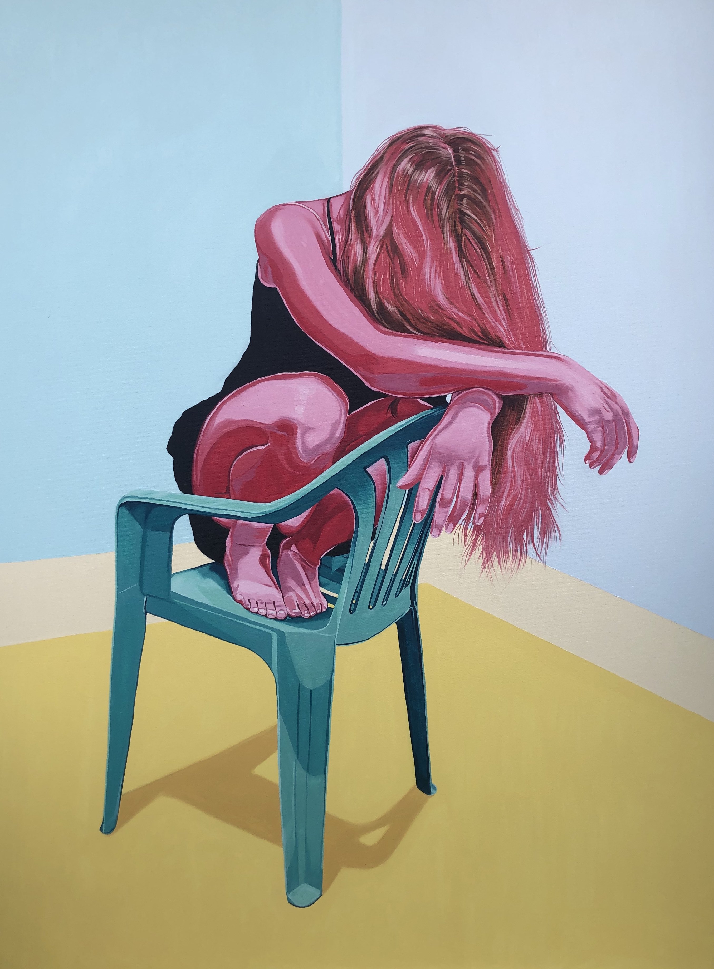 Mulher Na Cadeira Verde