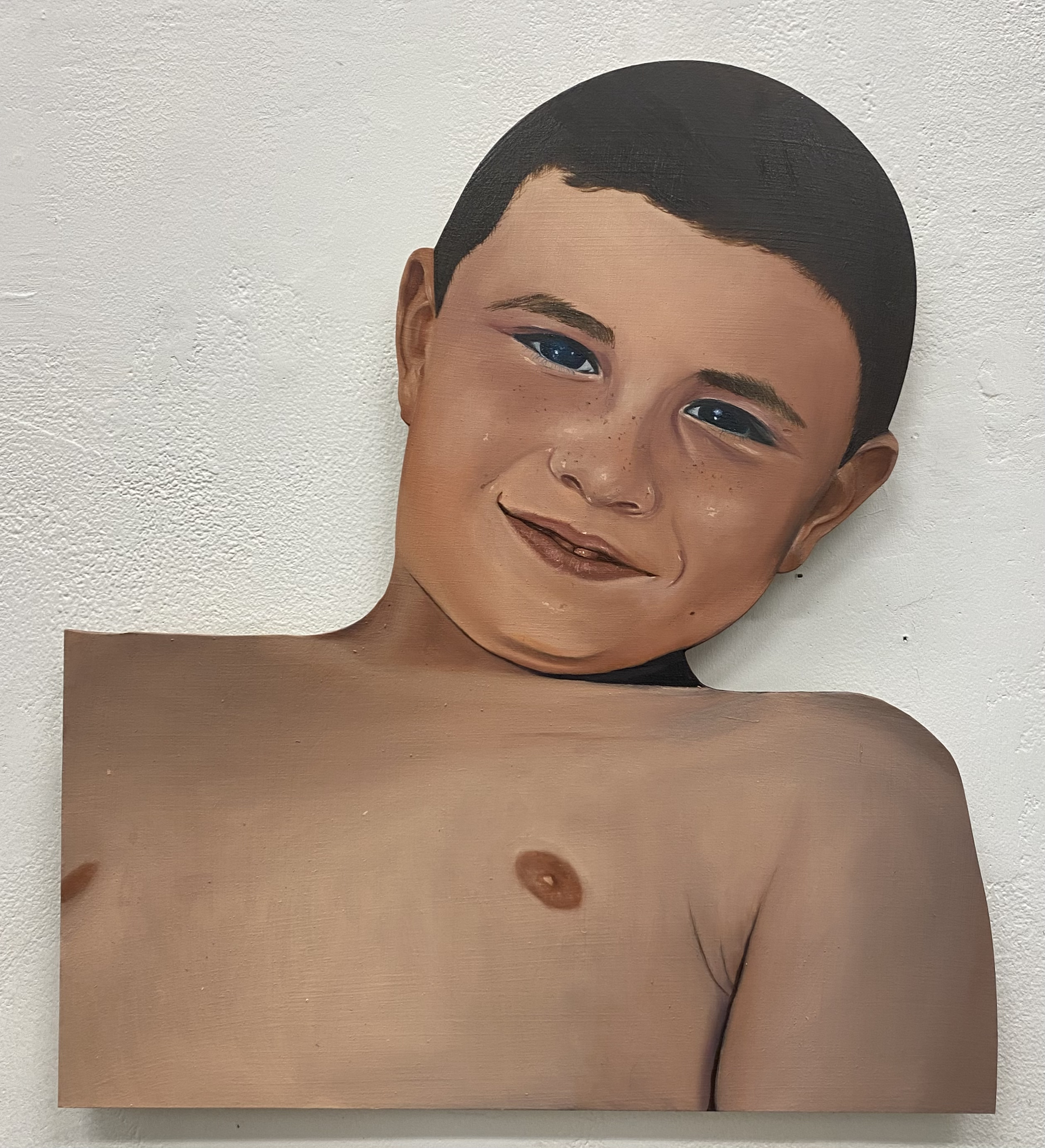 My Cup Is Full, 2023, Oil on Wood, 18” x 20”