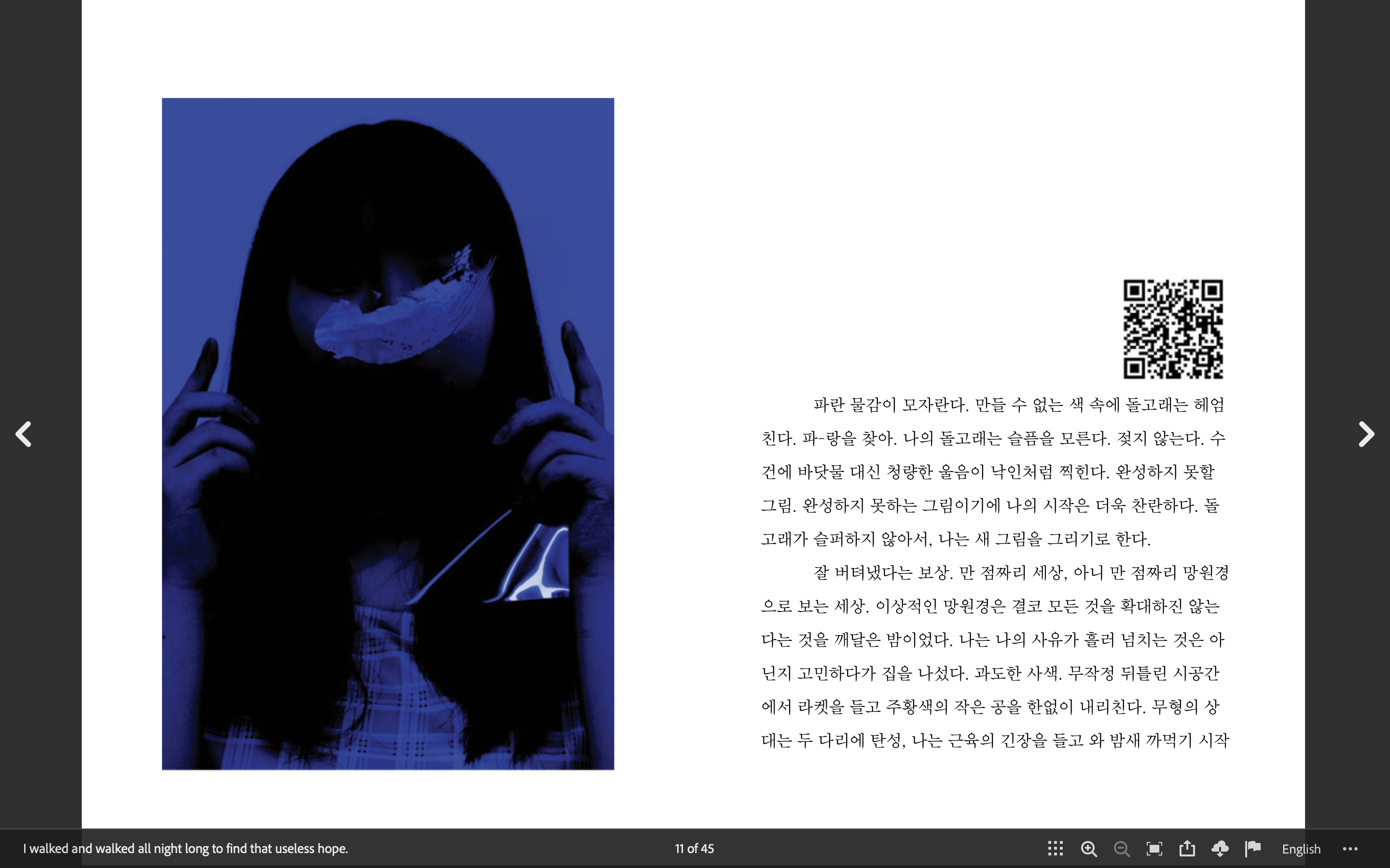 I walked and walked every night to find that useless hope