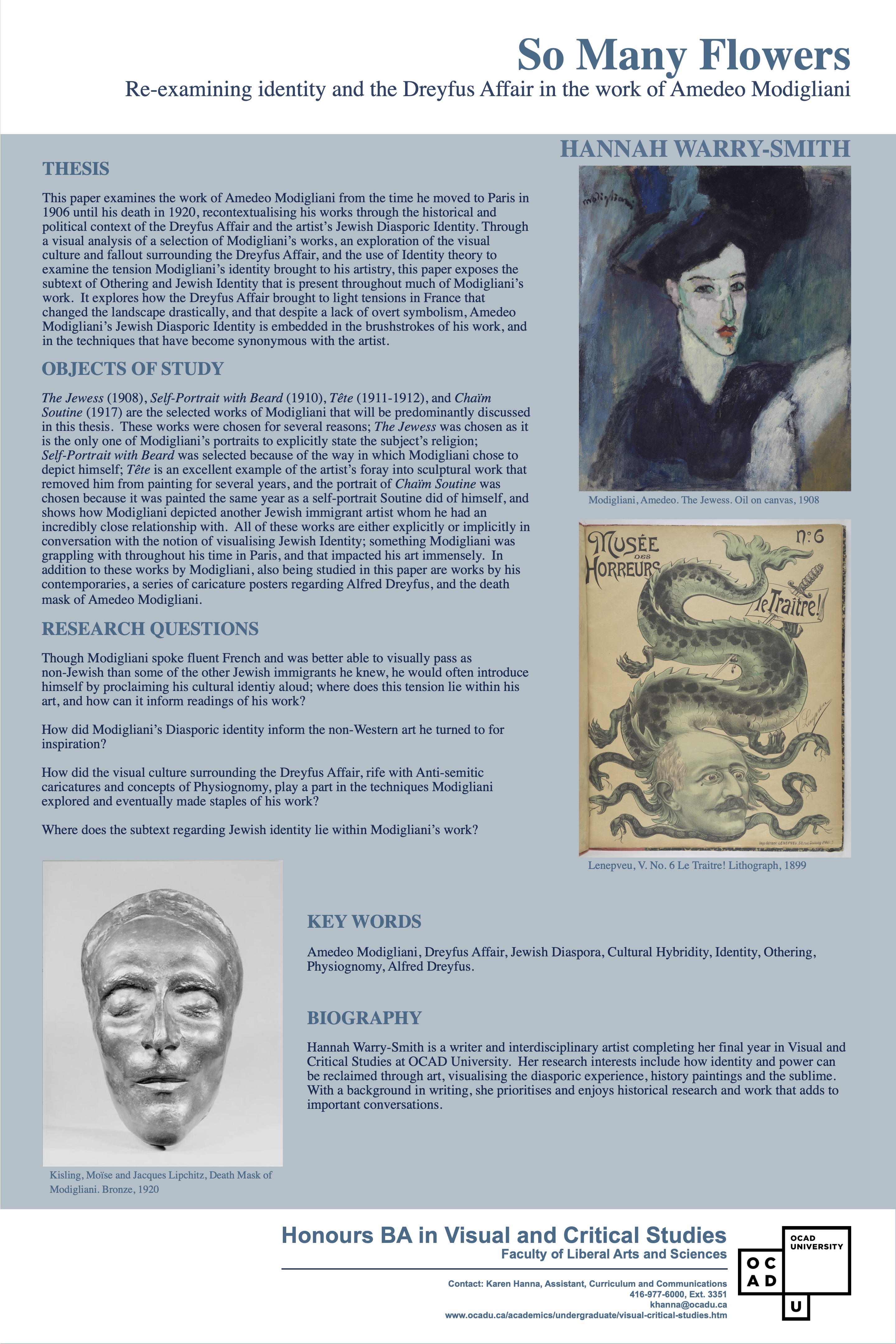 So Many Flowers: A Re-examination of identity and the Dreyfus Affair in the work of Amedeo Modigliani