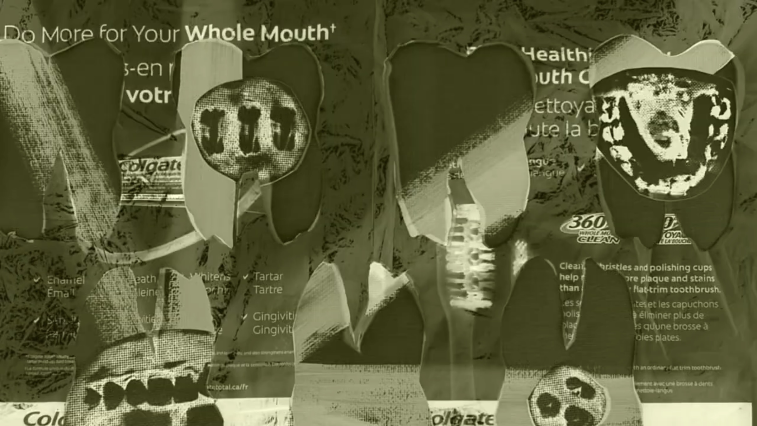Cutout teeth still from "Cavity"