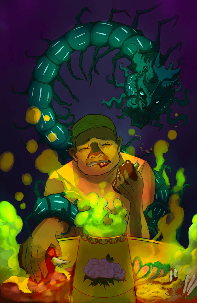 Rakshasa  A monster inspired by the Rakshasa, it is a tribe cursed by the Indian god Brahma. They despise all those who can enjoy the happiness of a full stomach.