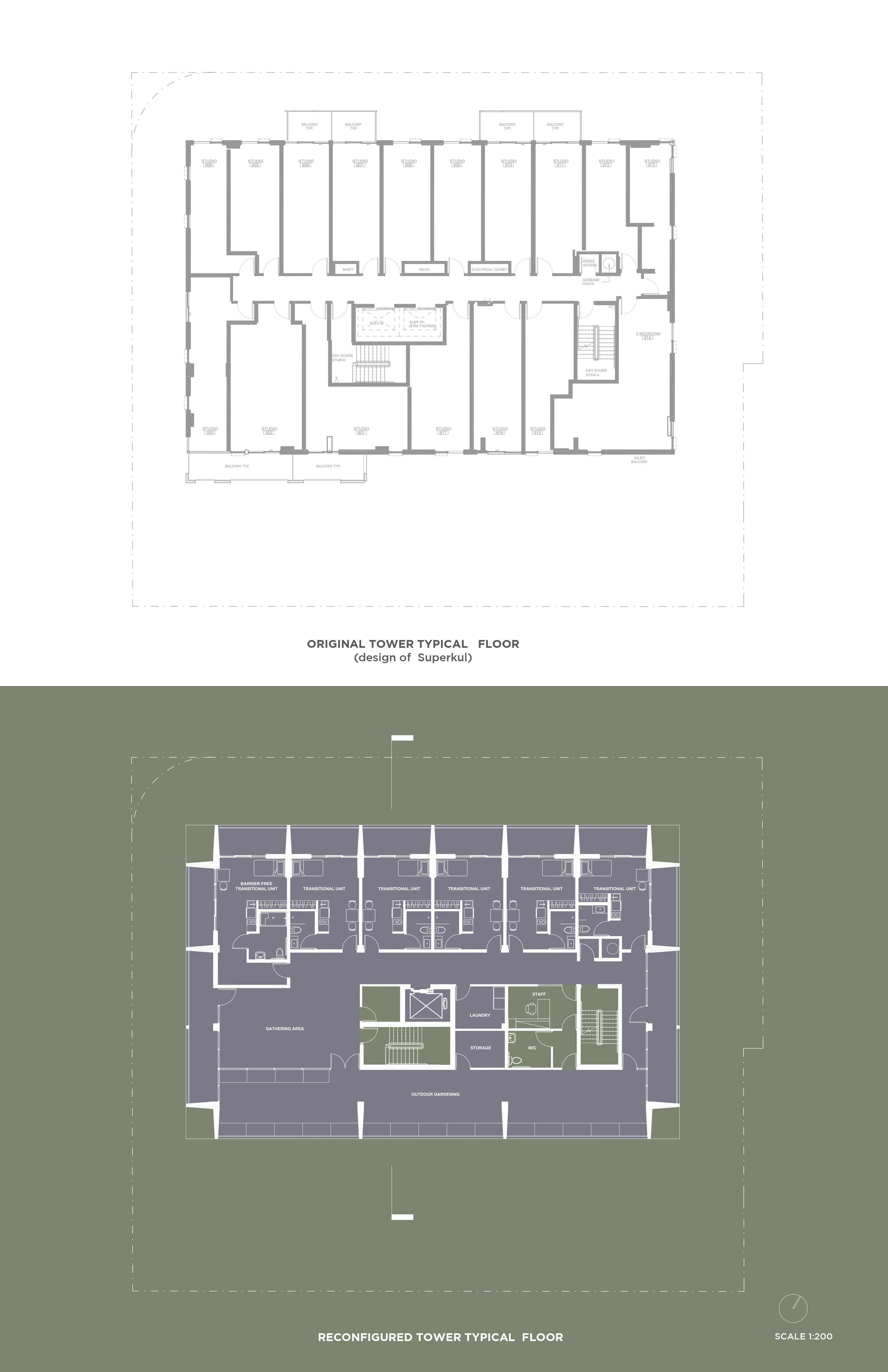 Typical tower floor plans