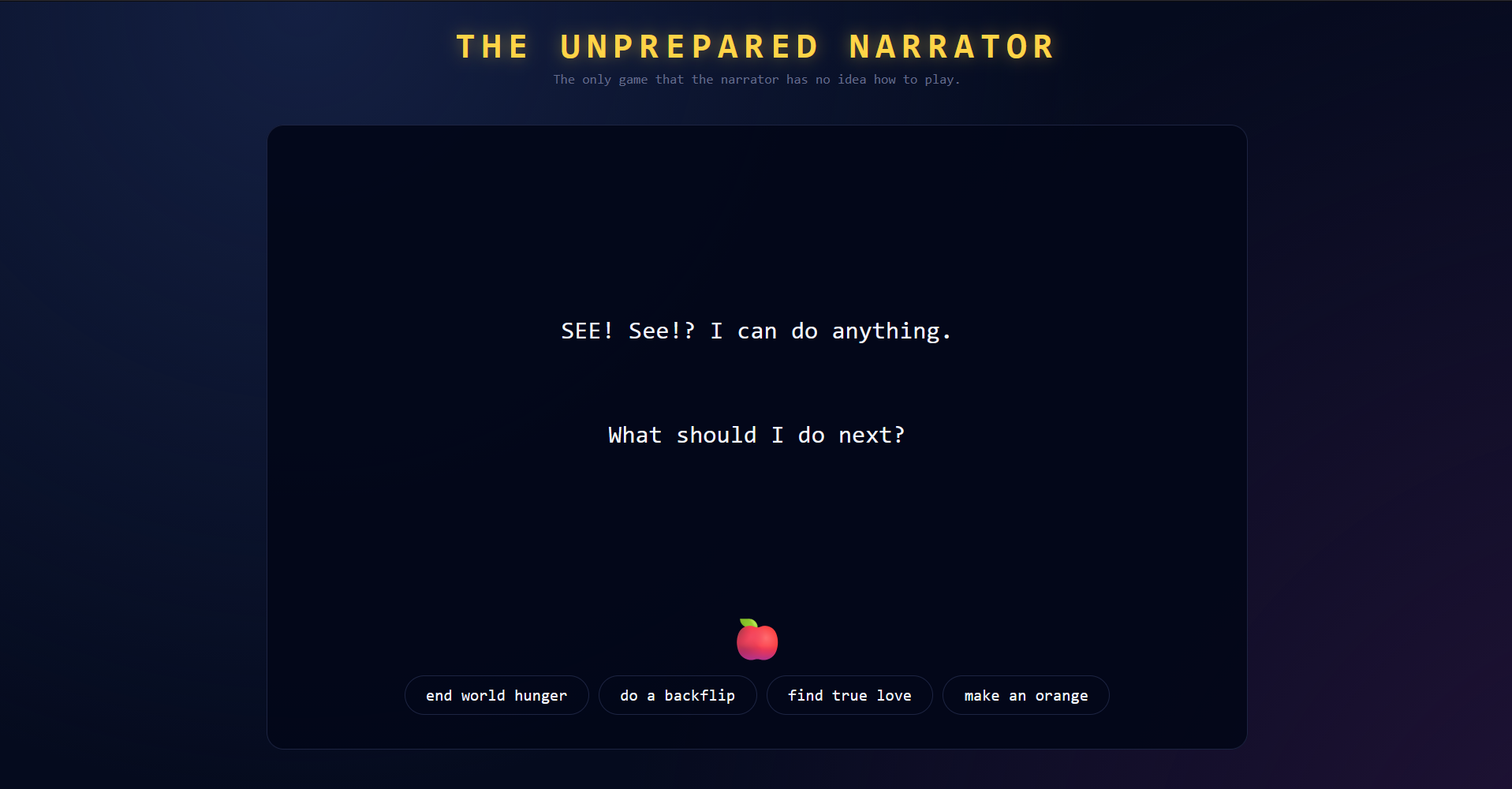 The Unprepared Narrator