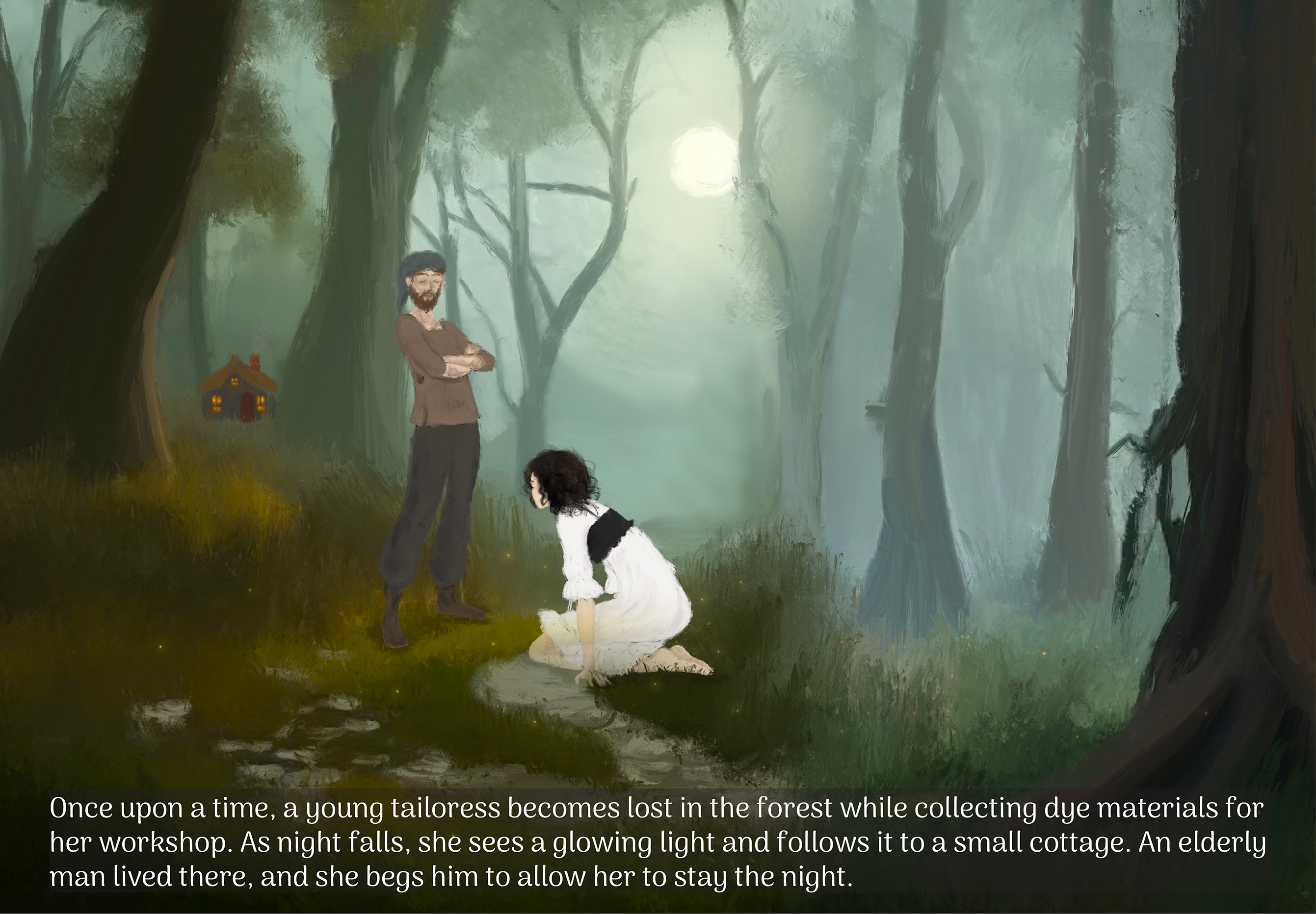 “The Crystal Coffin” - The Illustrated Story Scene 1