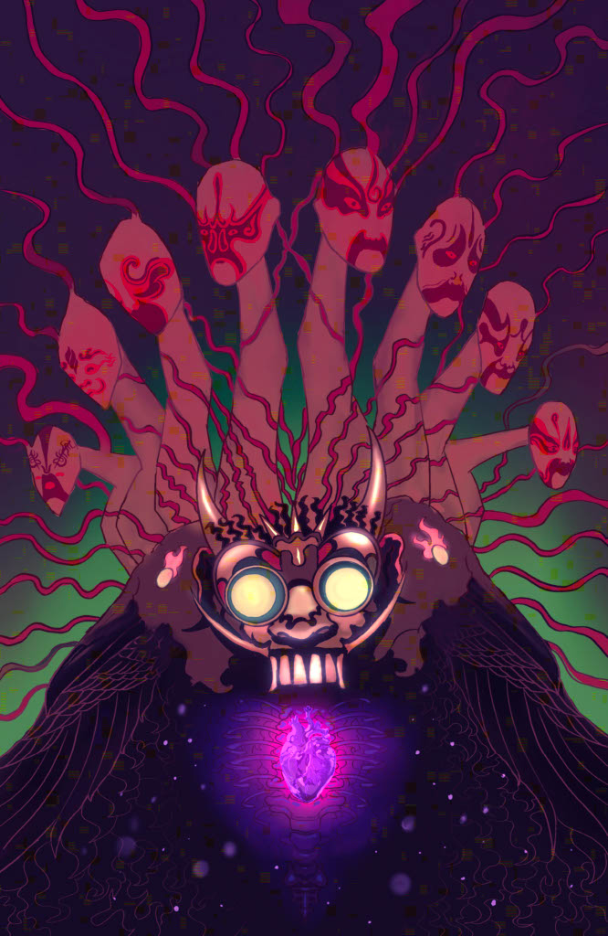 Wangliang  Mao Liang, an evil deity that spreads plague. It has no fixed form and is depicted in the image of Nuo opera — the oldest form of ritualistic drama in Han Chinese culture, which is used for exorcising ghosts and driving away plagues.