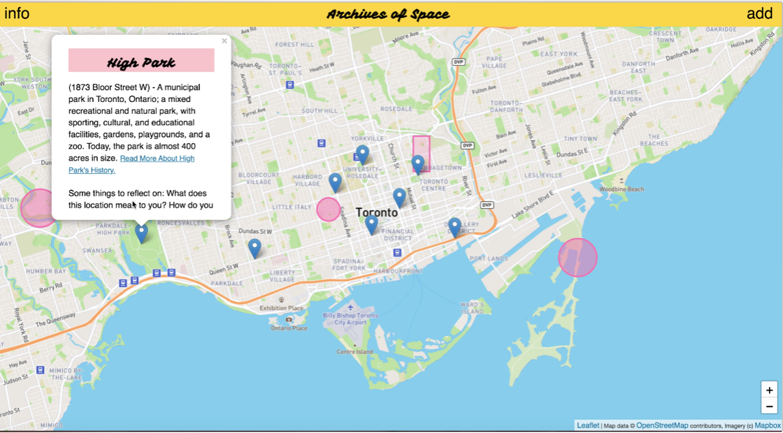 Archives of Space Landing Page